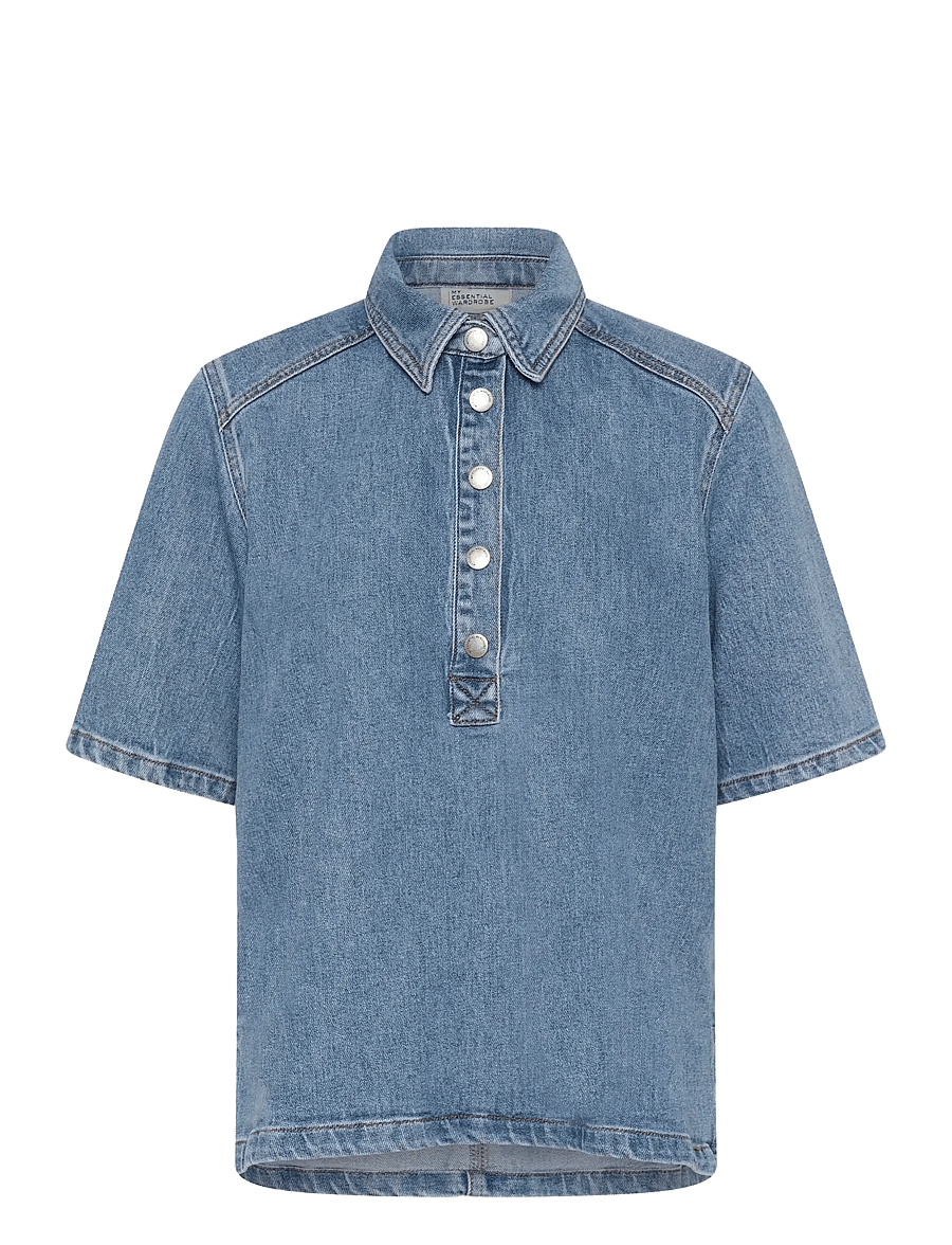 My Essential Wardrobe - AbinaMW 139 Boxy Blouse - koszule dżinsowe - medium blue wash - 1