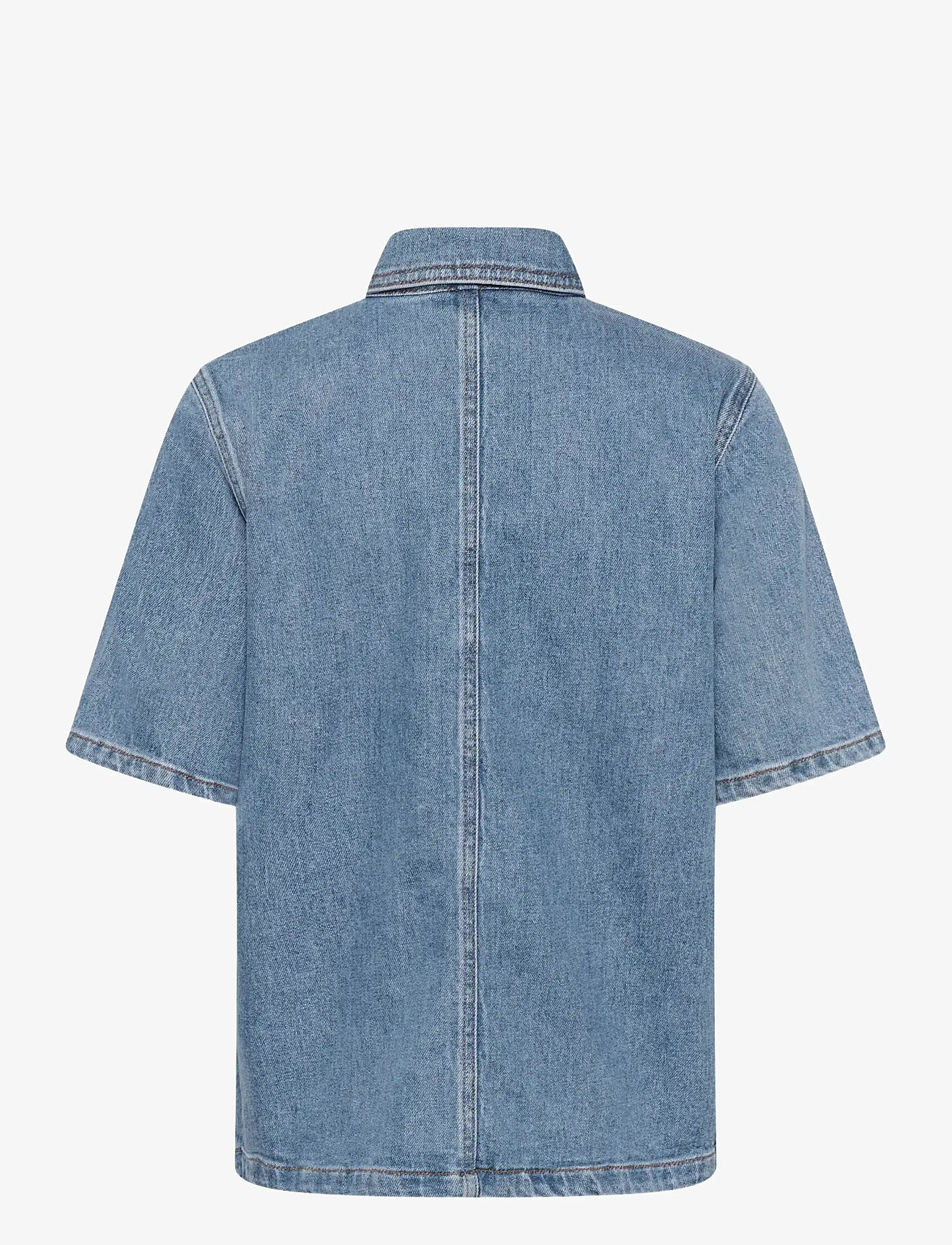 My Essential Wardrobe - AbinaMW 139 Boxy Blouse - teksasärgid - medium blue wash - 2