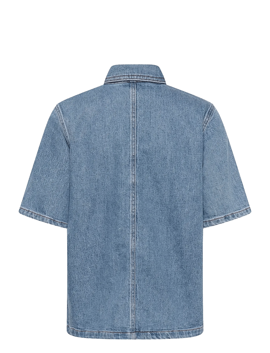 My Essential Wardrobe - AbinaMW 139 Boxy Blouse - koszule dżinsowe - medium blue wash - 2