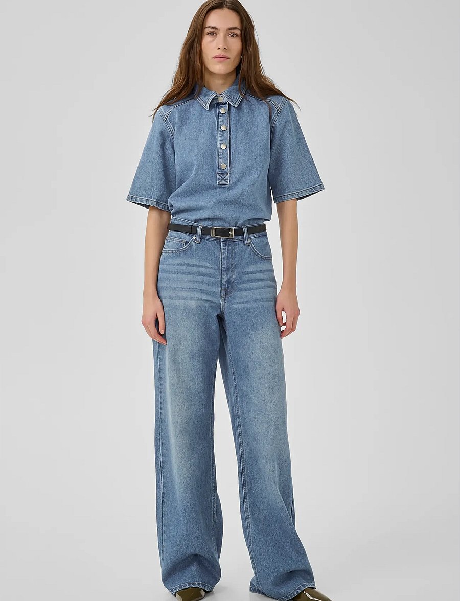 My Essential Wardrobe - AbinaMW 139 Boxy Blouse - koszule dżinsowe - medium blue wash - 3