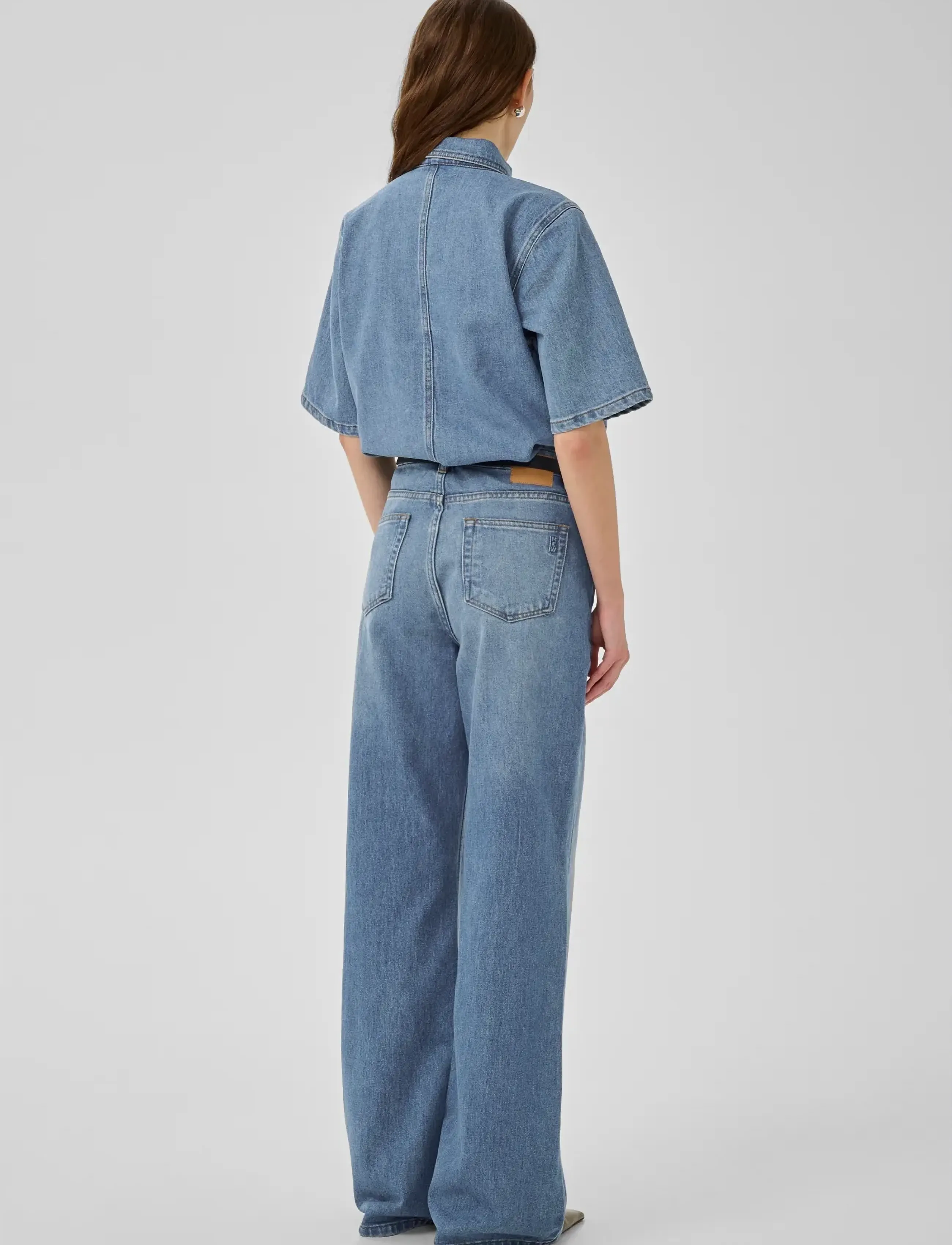 My Essential Wardrobe - AbinaMW 139 Boxy Blouse - jeanshemden - medium blue wash - 4