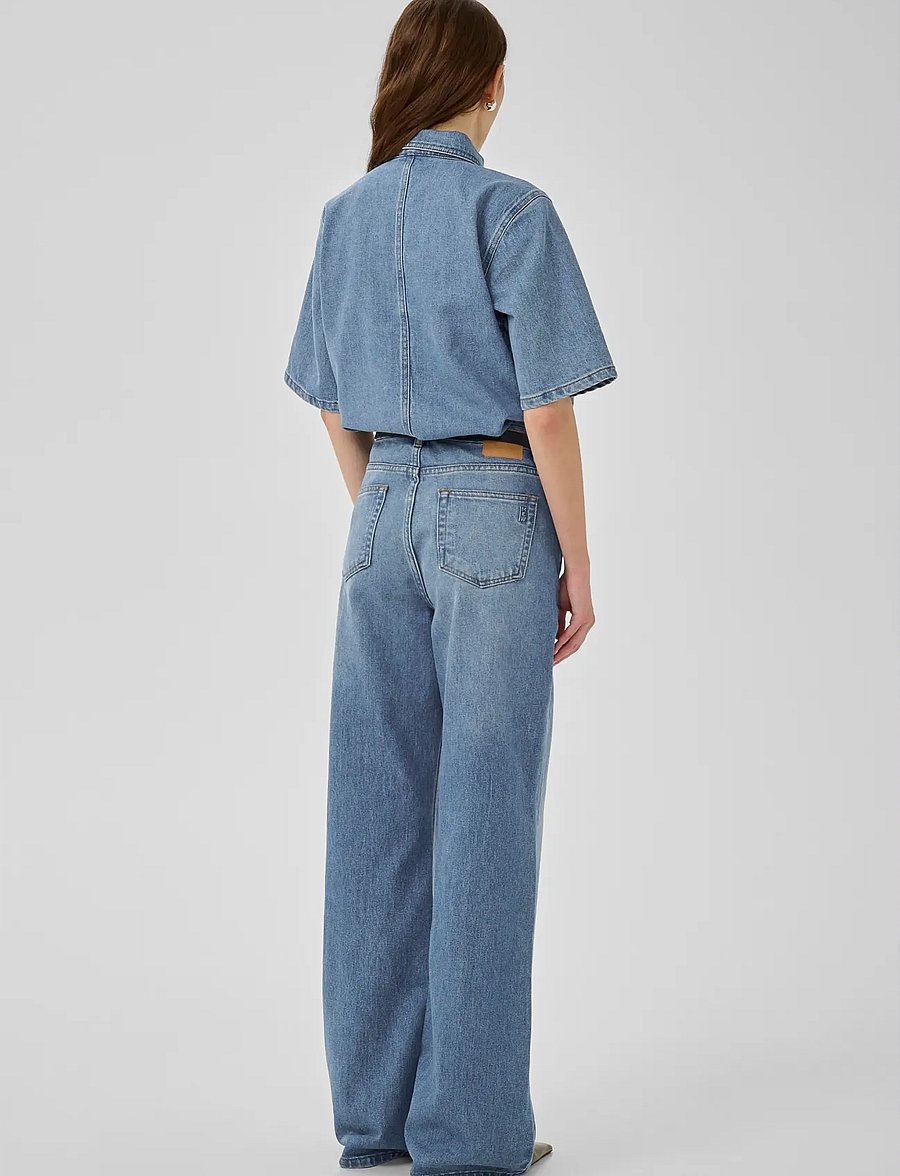 My Essential Wardrobe - AbinaMW 139 Boxy Blouse - koszule dżinsowe - medium blue wash - 4