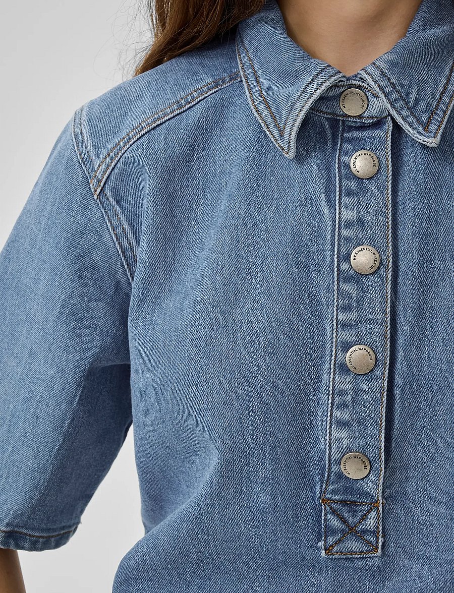 My Essential Wardrobe - AbinaMW 139 Boxy Blouse - koszule dżinsowe - medium blue wash - 5