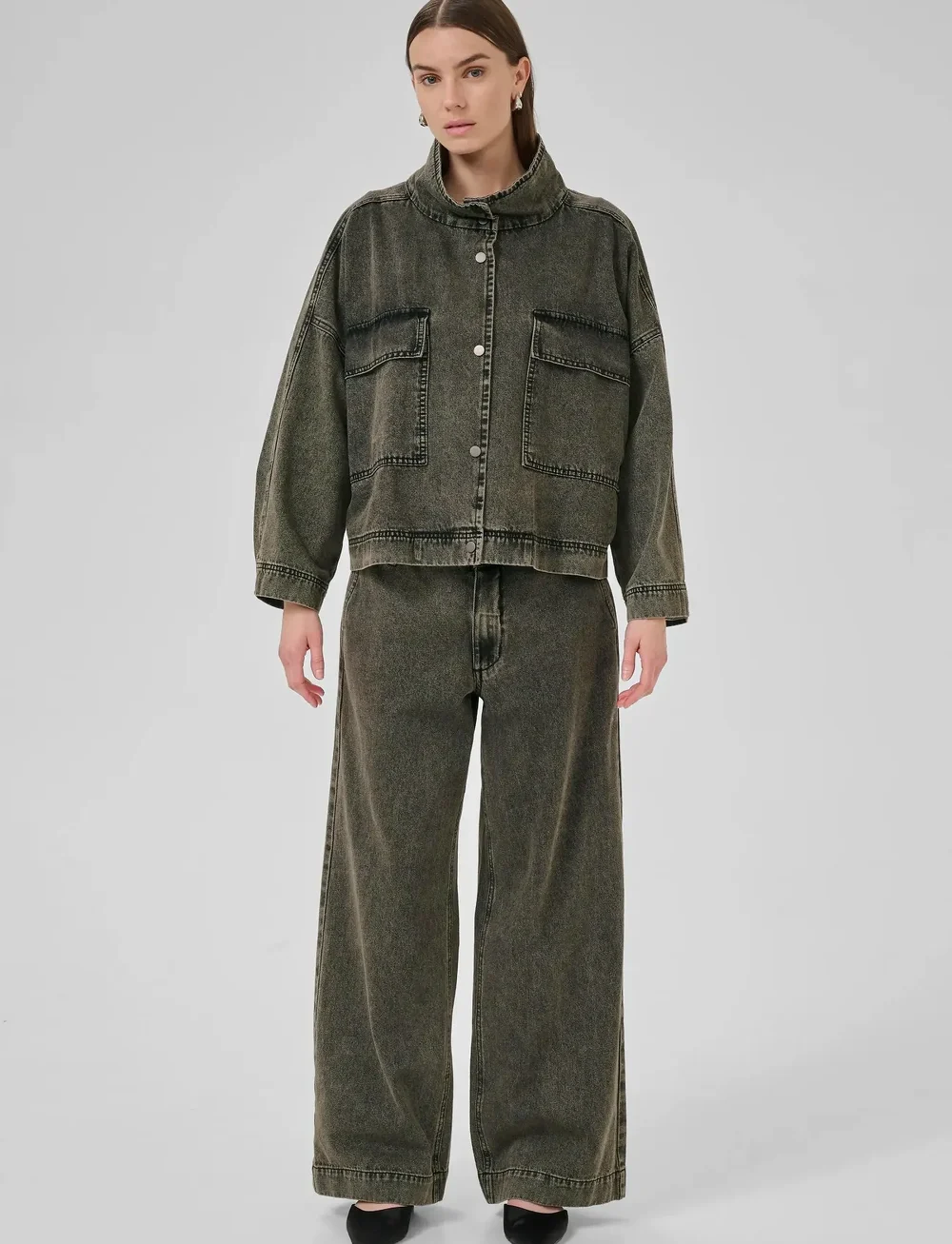 My Essential Wardrobe - TessaMW 160 Jacket - jeansjackor - medium grey dirty wash - 3