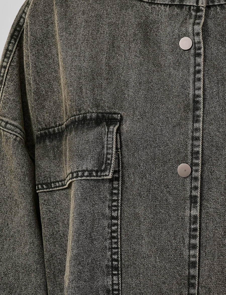 My Essential Wardrobe - TessaMW 160 Jacket - denim jackets - medium grey dirty wash - 5