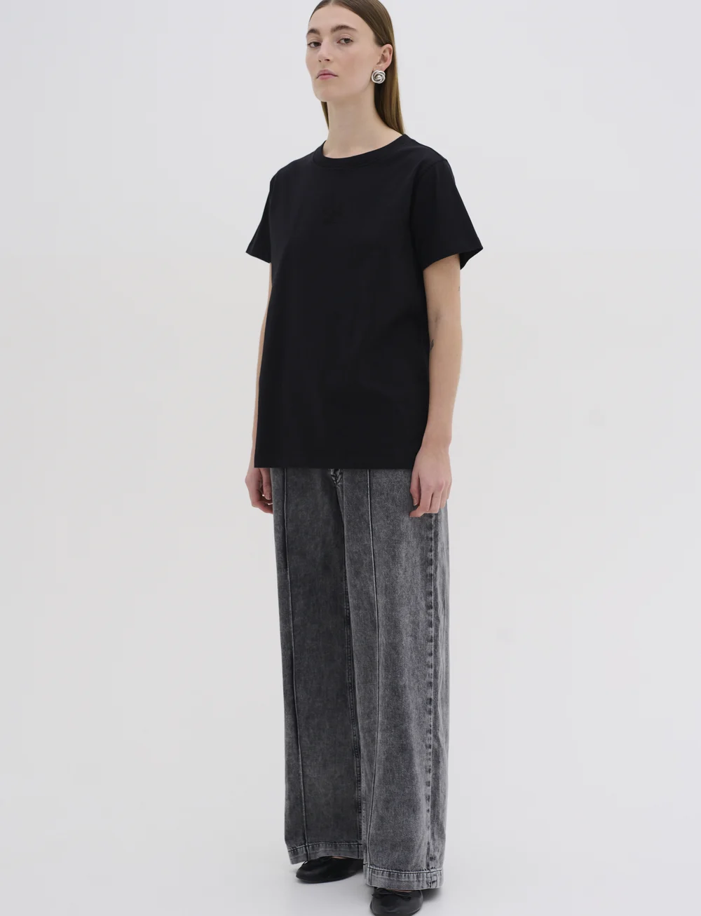 My Essential Wardrobe - MaloMW 143 Wide Pant - vida jeans - medium grey retro wash - 3