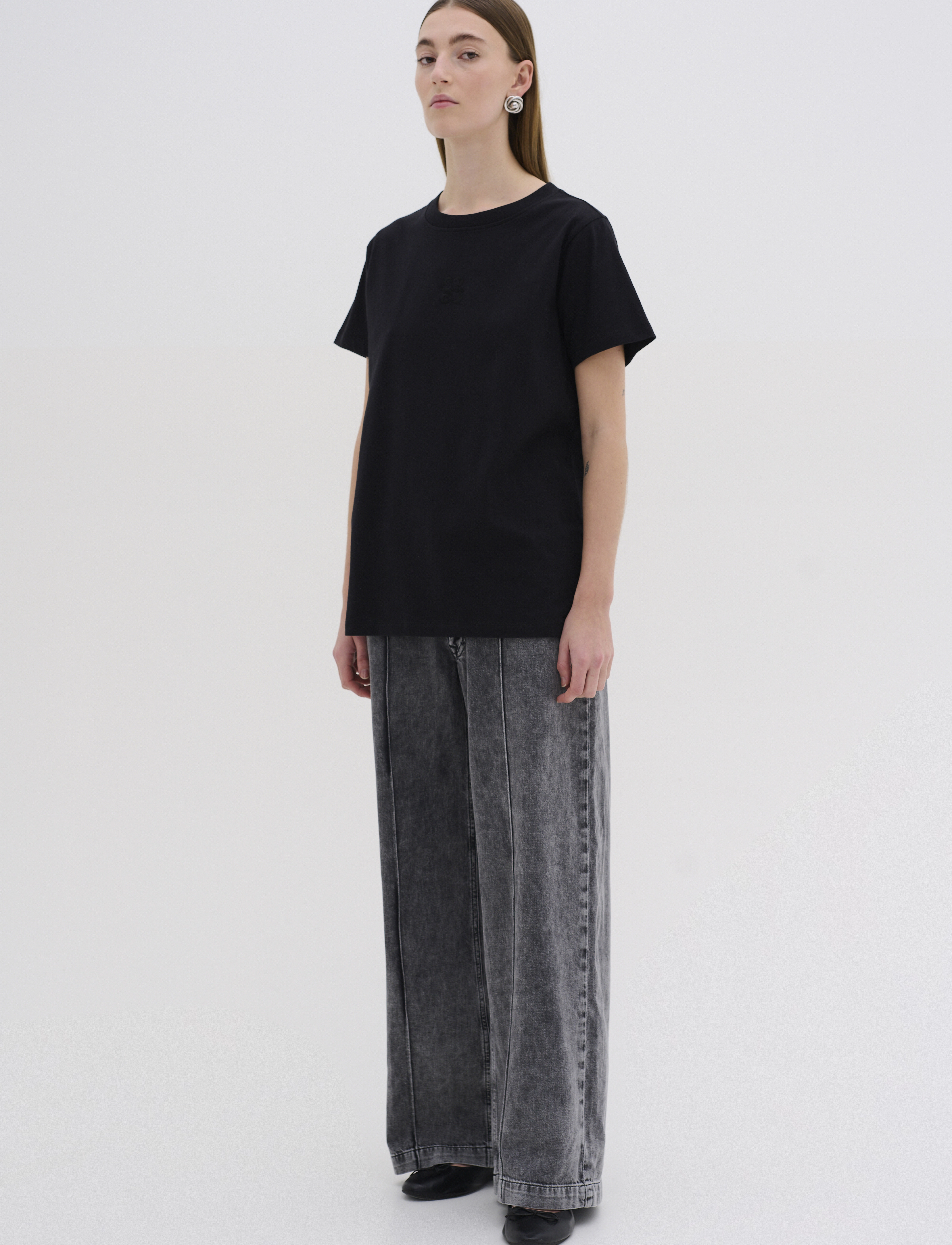 My Essential Wardrobe - MaloMW 143 Wide Pant - brede jeans - medium grey retro wash - 3