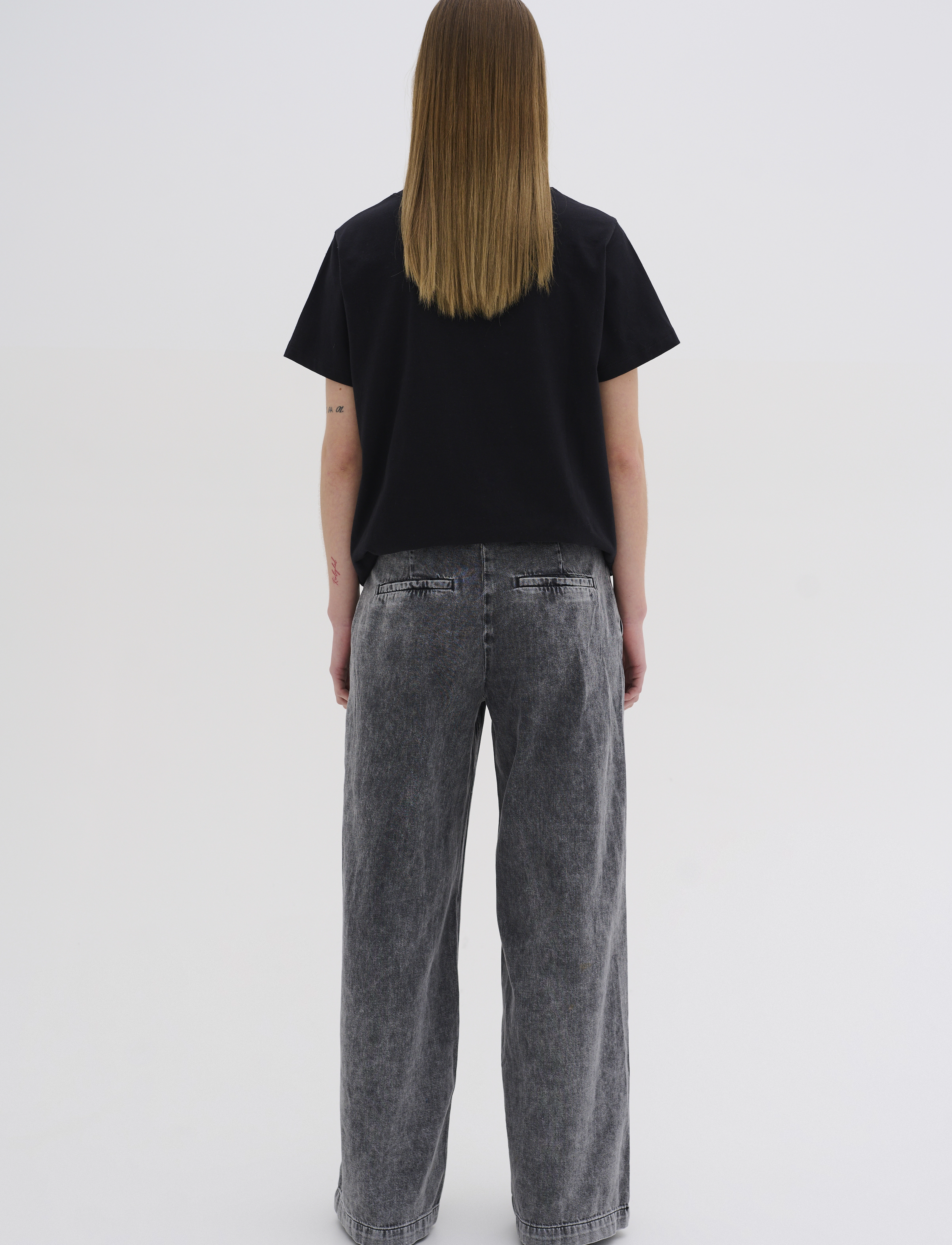 My Essential Wardrobe - MaloMW 143 Wide Pant - brede jeans - medium grey retro wash - 4