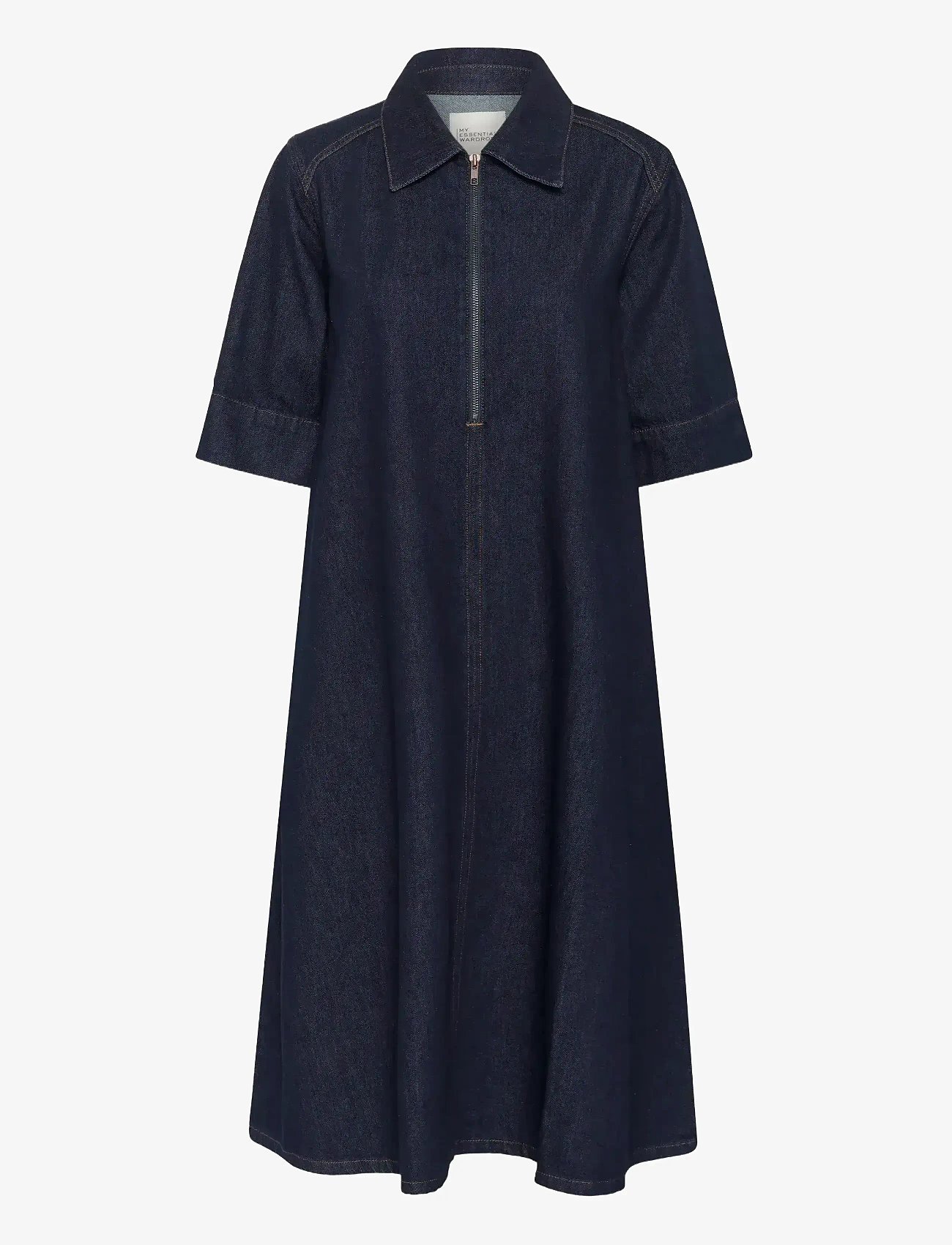 My Essential Wardrobe - MaloMW 143 Long Dress - jeansklänningar - dark blue un-wash - 1