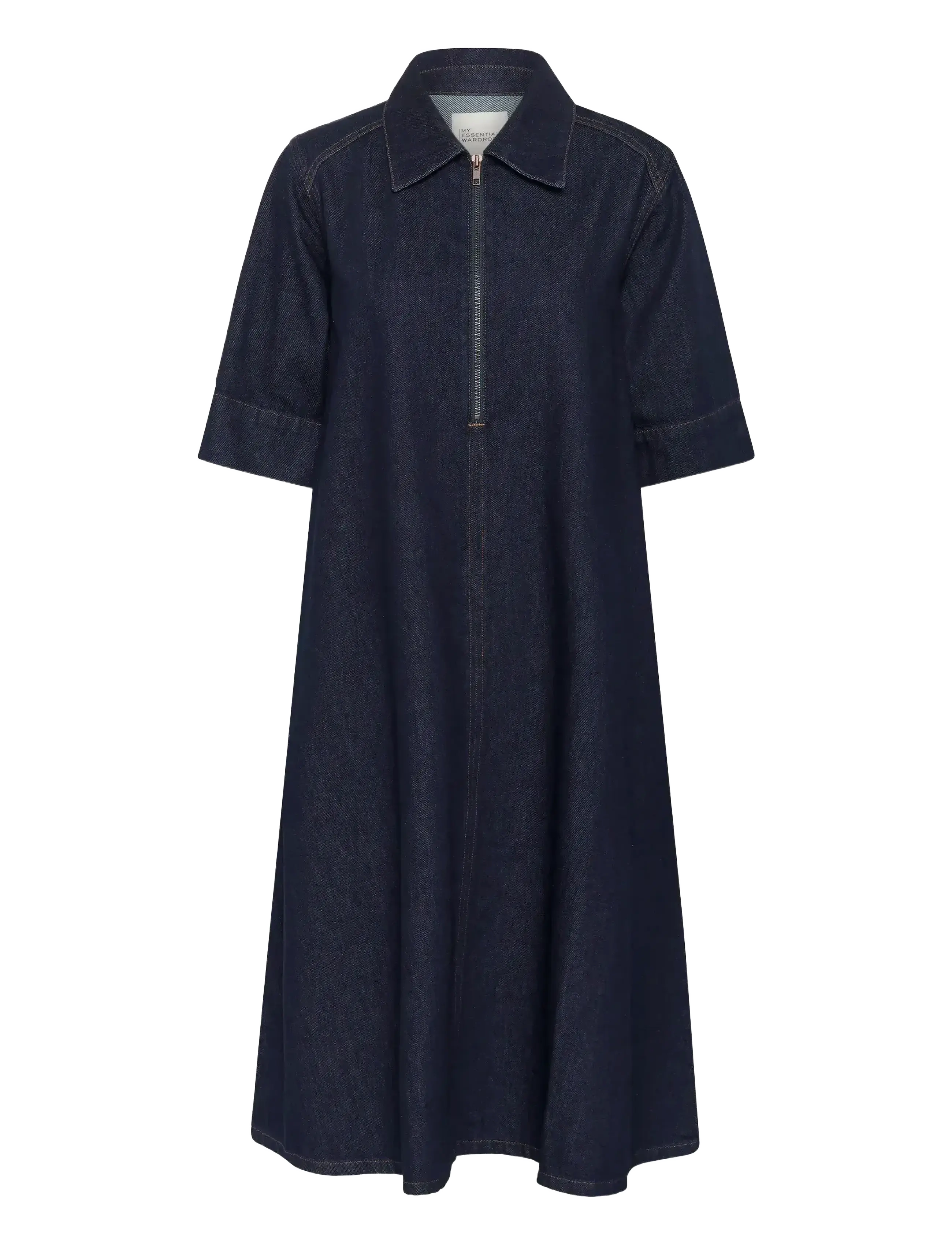 My Essential Wardrobe MaloMW 143 Long Dress - Midi dresses - DARK BLUE UN-WASH / blue