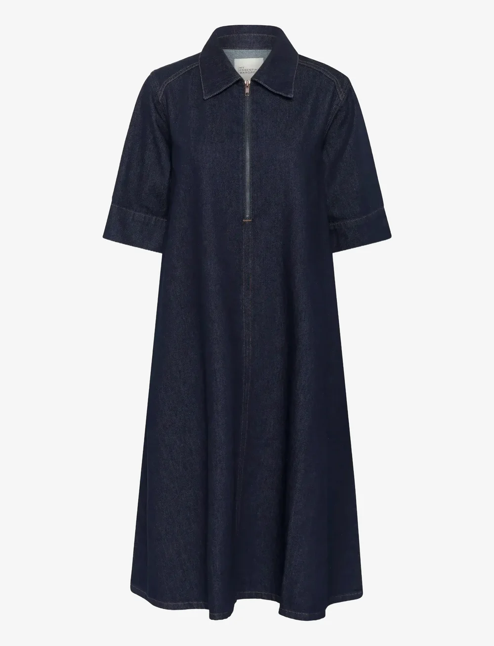 My Essential Wardrobe - MaloMW 143 Long Dress - jeansklänningar - dark blue un-wash - 1