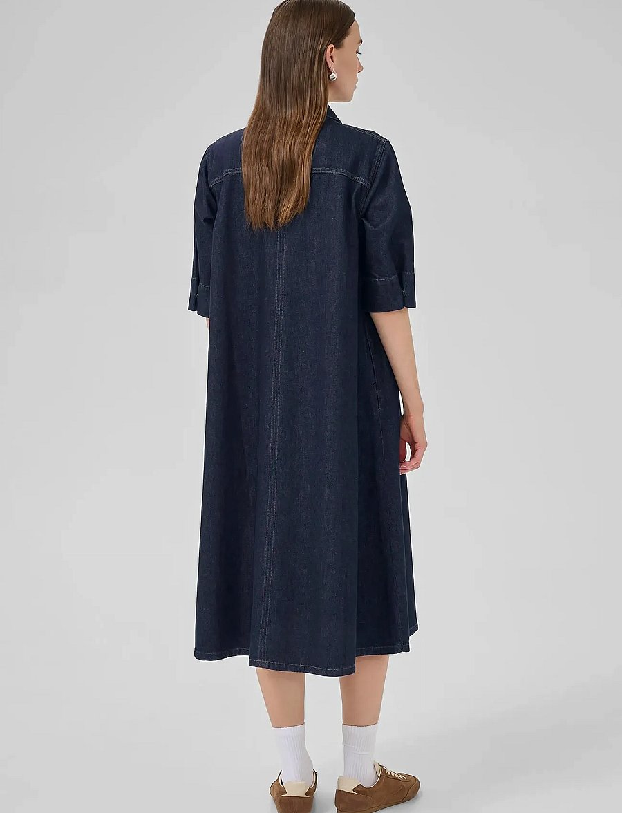 My Essential Wardrobe - MaloMW 143 Long Dress - jeanskleider - dark blue un-wash - 4