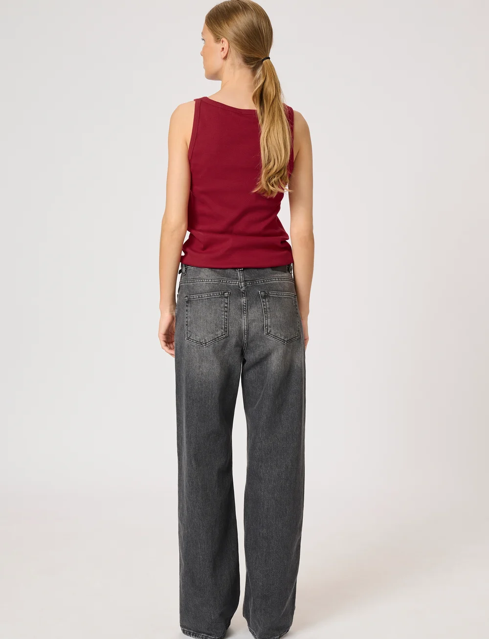 My Essential Wardrobe - MandyMW Top - linnen - burgundy red - 4