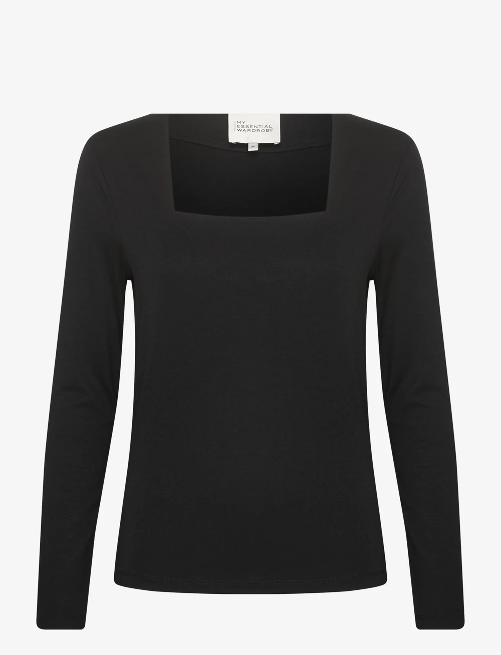 My Essential Wardrobe - ViggaMW Square Neck Blouse - pikkade varrukatega alussärgid - black - 1