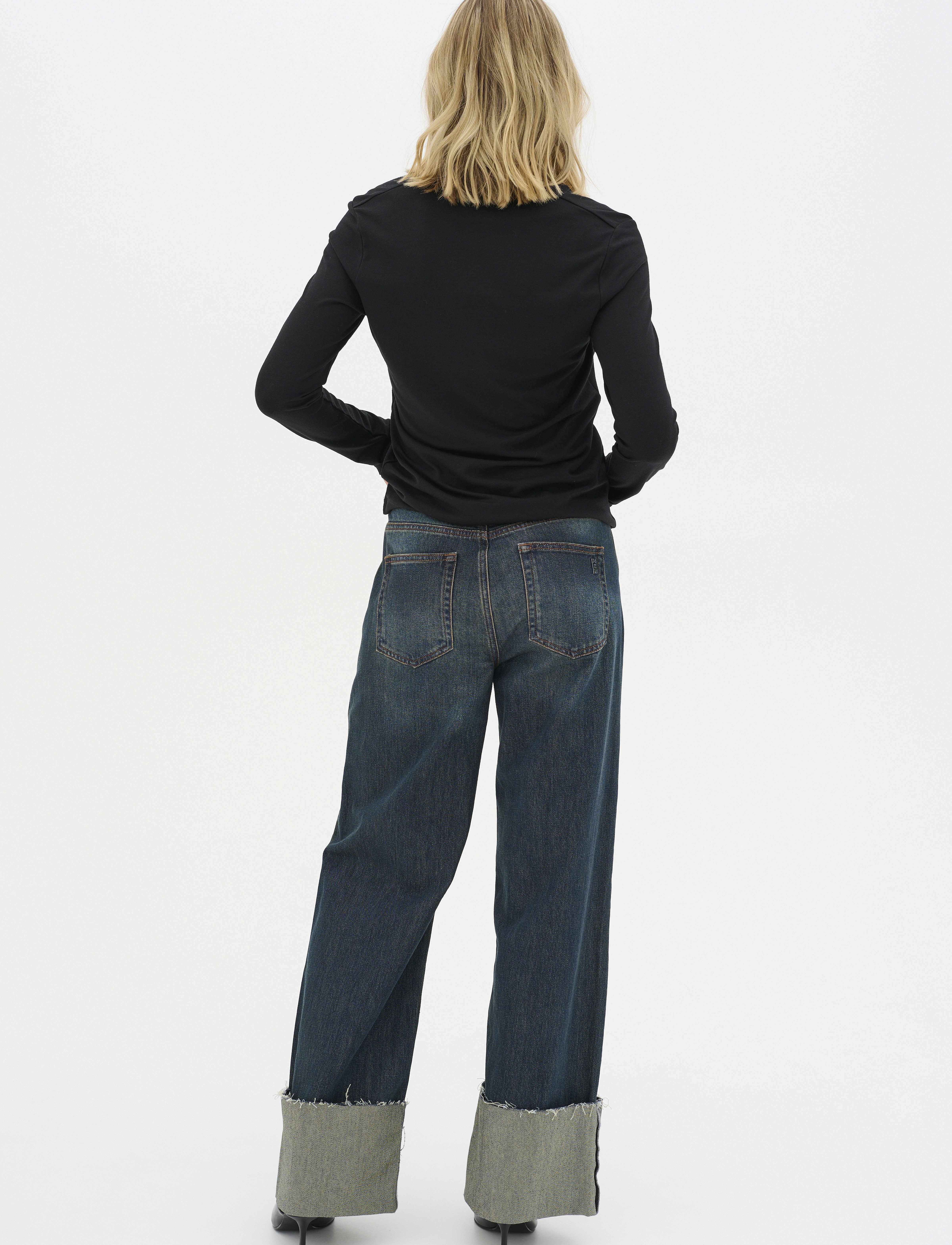 My Essential Wardrobe - ViggaMW Square Neck Blouse - laveste priser - black - 4