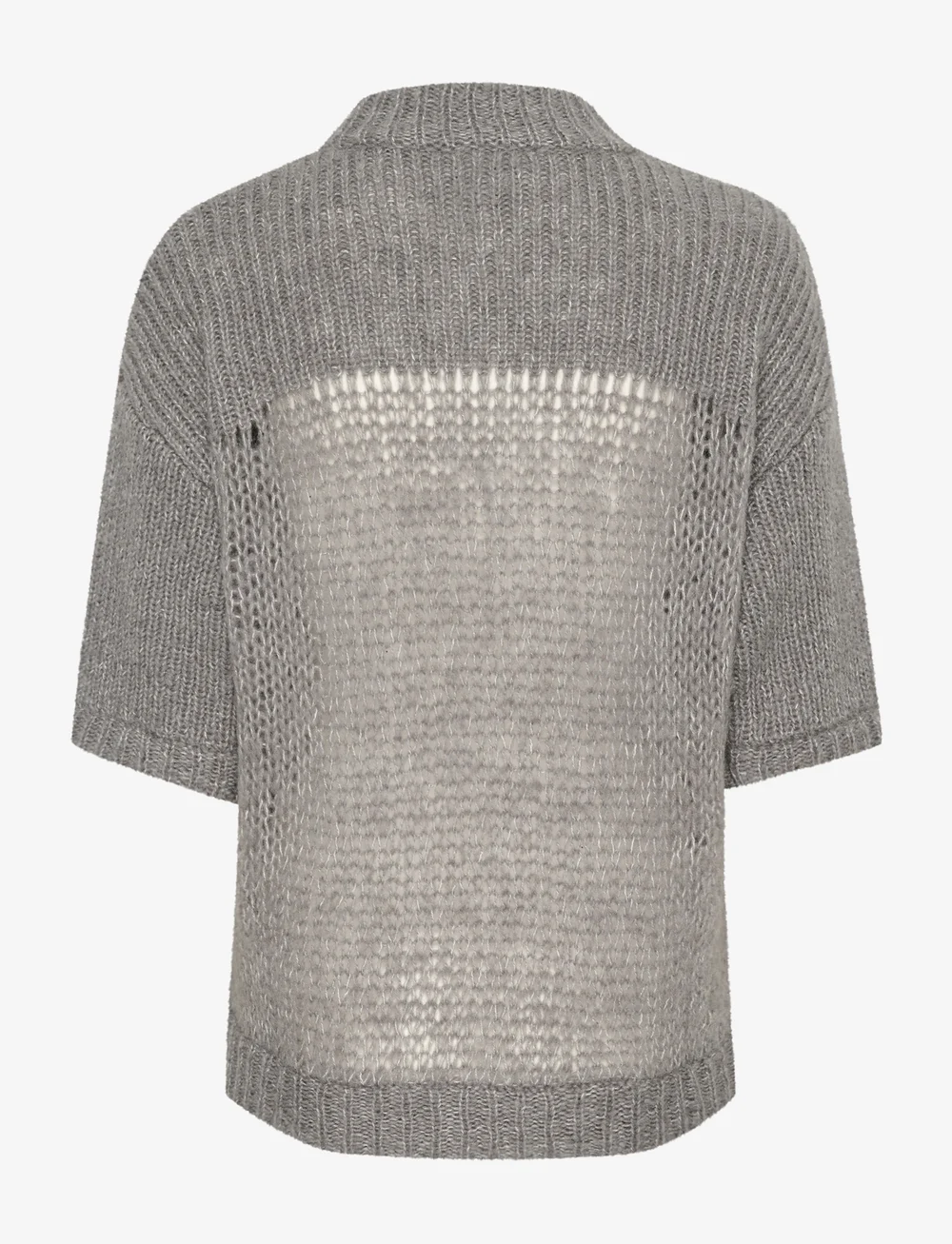 My Essential Wardrobe - LingoMW Knit Blouse SS - pullover - stormy grey melange - 2