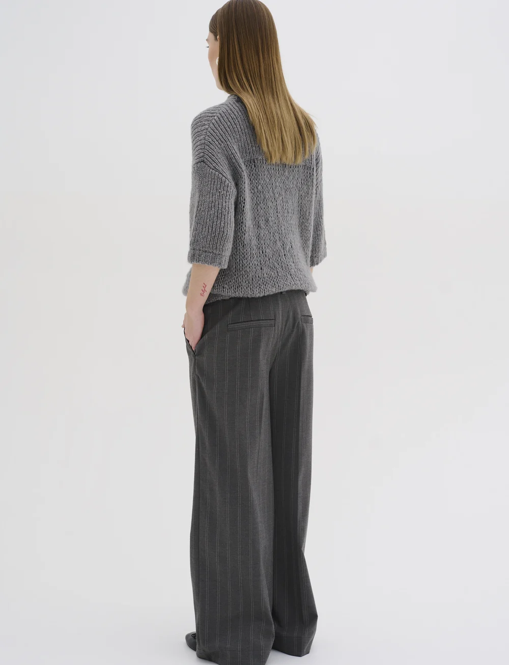 My Essential Wardrobe - LingoMW Knit Blouse SS - pullover - stormy grey melange - 4