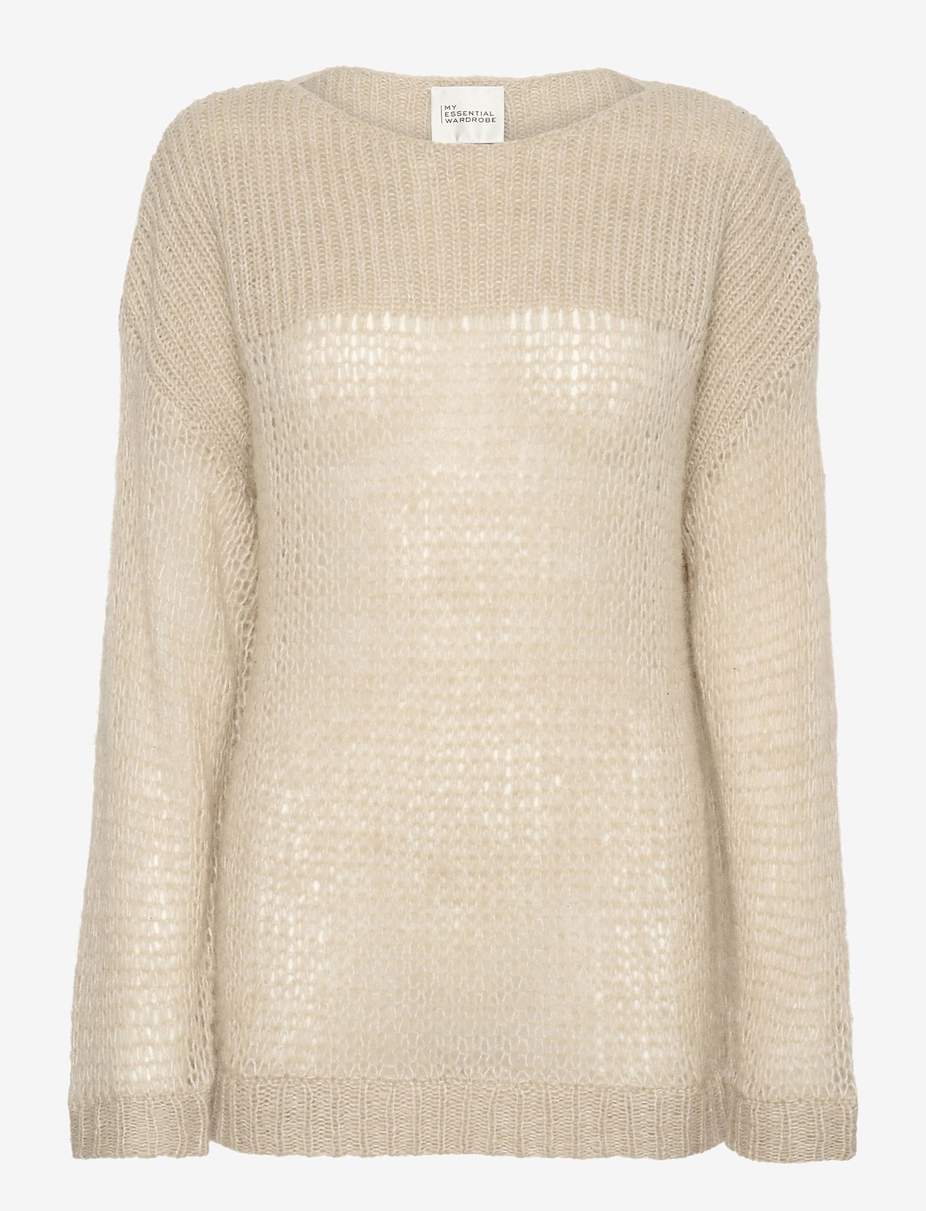 My Essential Wardrobe - LingoMW Knit Blouse - stickade tröjor - feather beige melange - 1