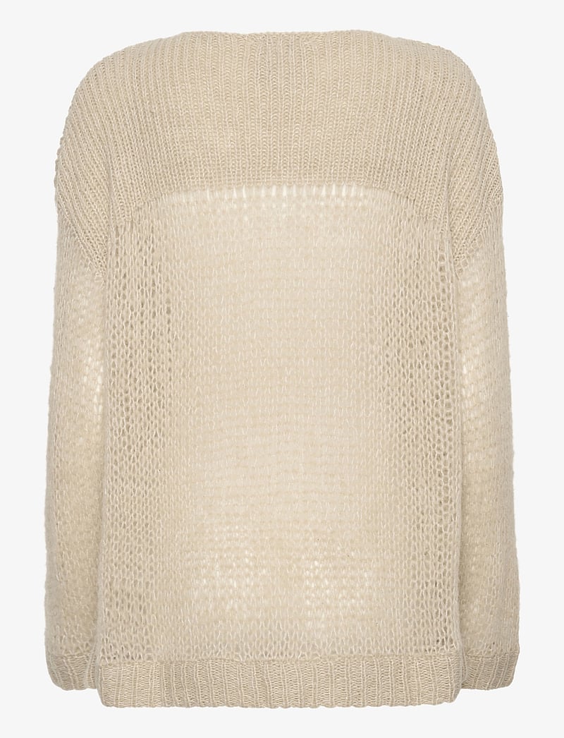 My Essential Wardrobe - LingoMW Knit Blouse - stickade tröjor - feather beige melange - 2