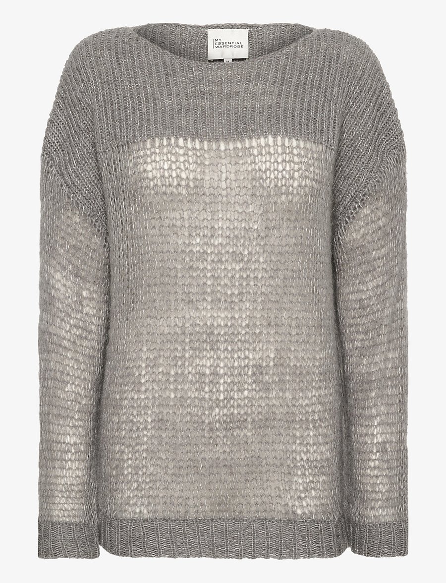 My Essential Wardrobe - LingoMW Knit Blouse - stormy grey melange - 1