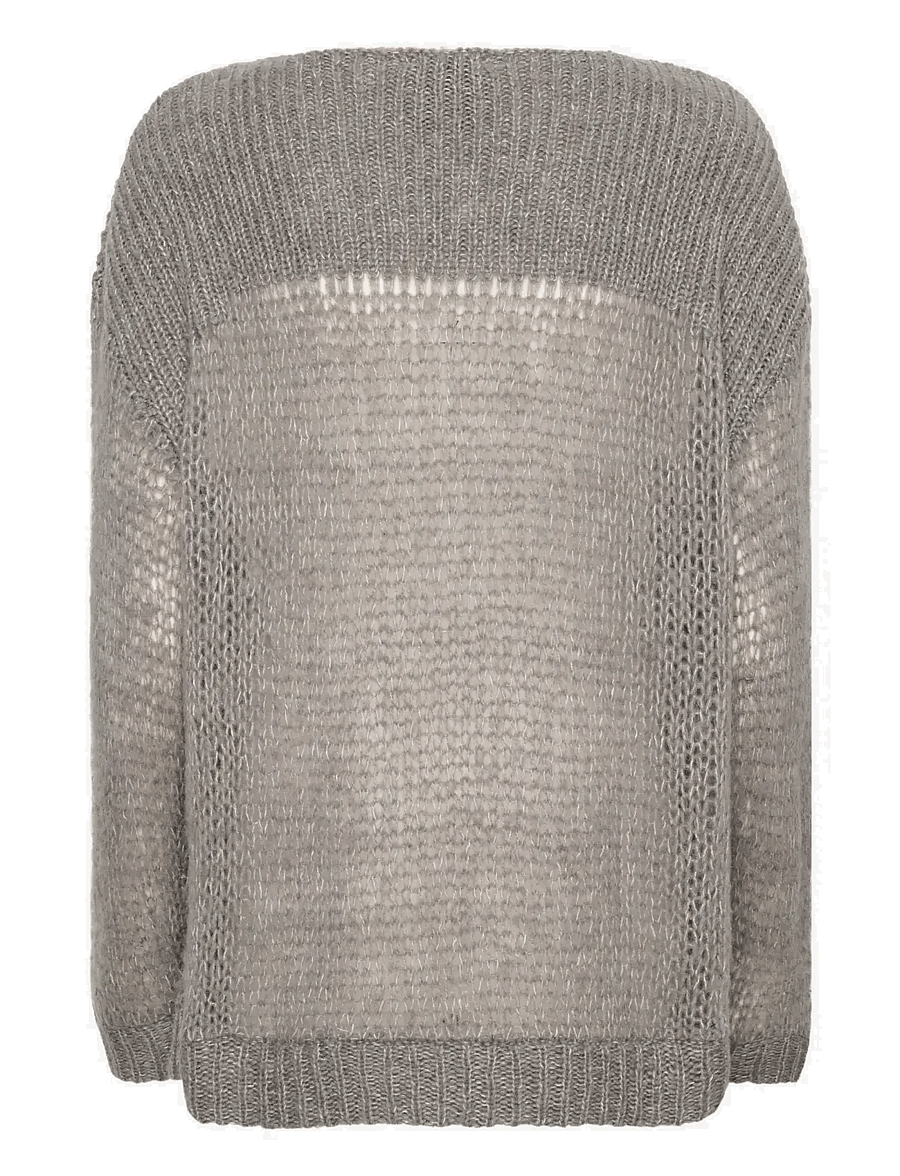 My Essential Wardrobe - LingoMW Knit Blouse - stormy grey melange - 2