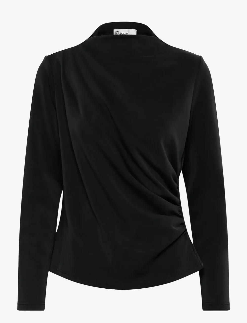 My Essential Wardrobe - HelleMW Blouse - langærmede bluser - black - 1