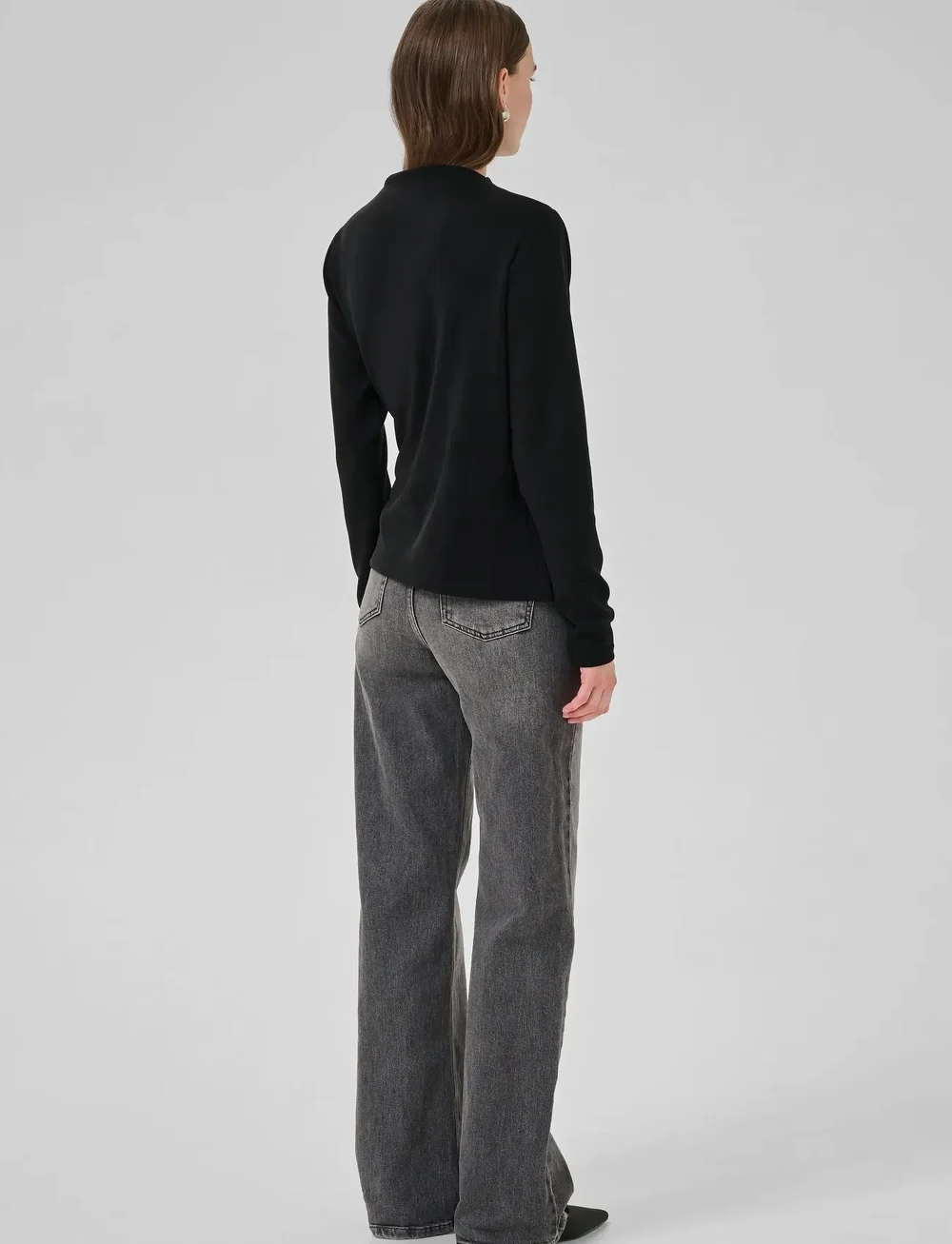 My Essential Wardrobe - HelleMW Blouse - langærmede bluser - black - 4