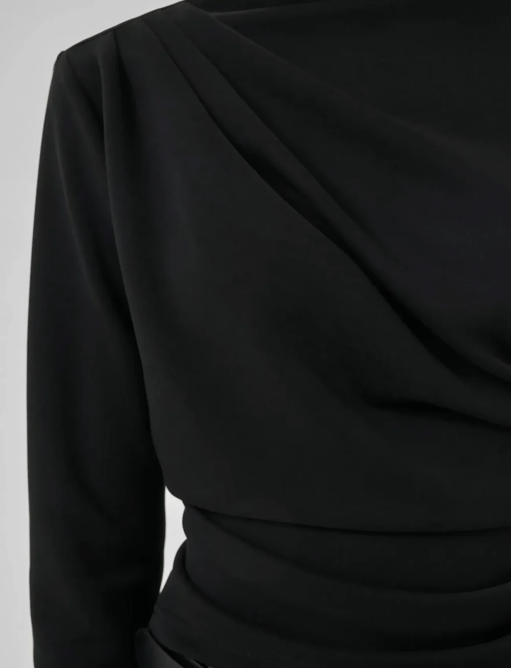 My Essential Wardrobe - HelleMW Blouse - langærmede bluser - black - 5