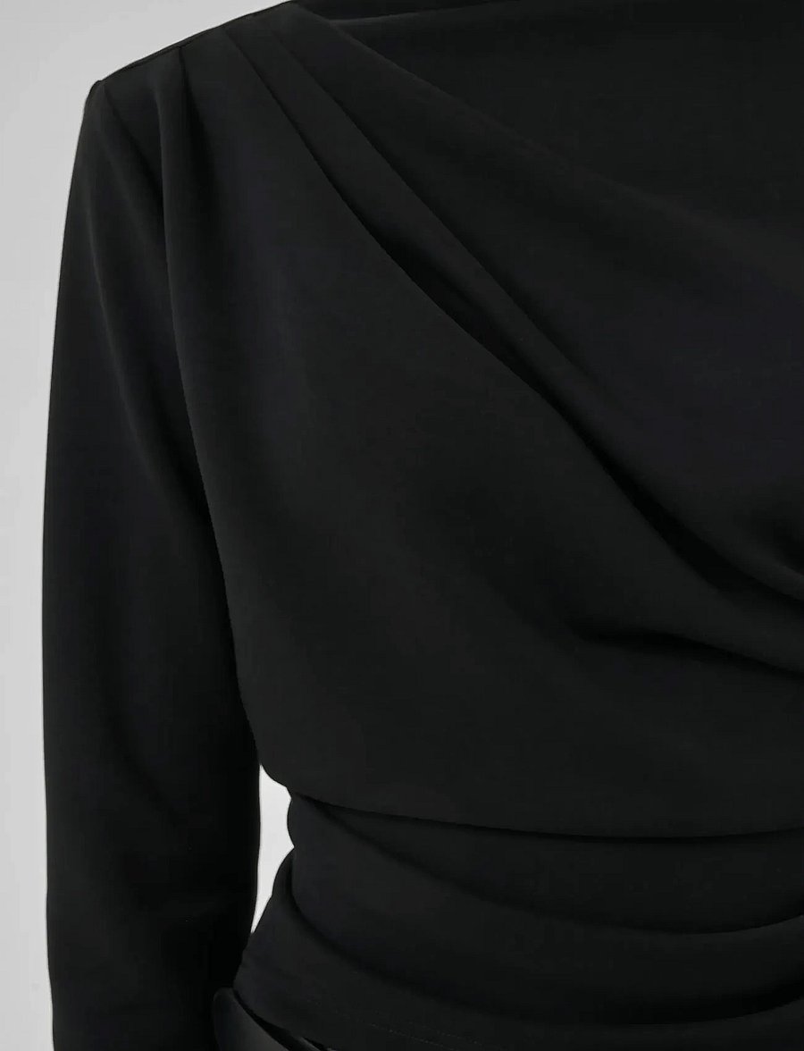 My Essential Wardrobe - HelleMW Blouse - blouses met lange mouwen - black - 5