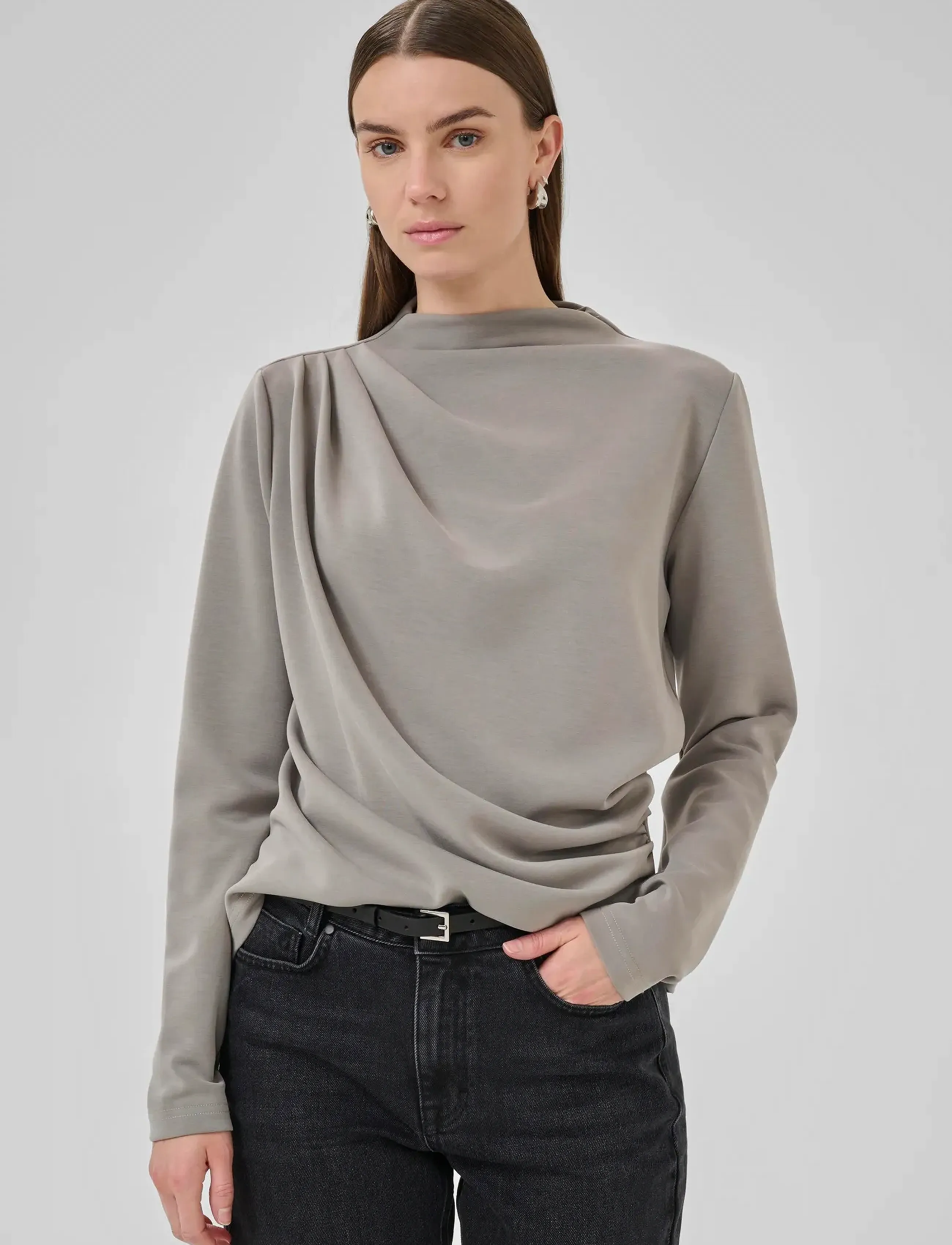 My Essential Wardrobe HelleMW Blouse - Långärmade blusar - MOON MIST / grey
