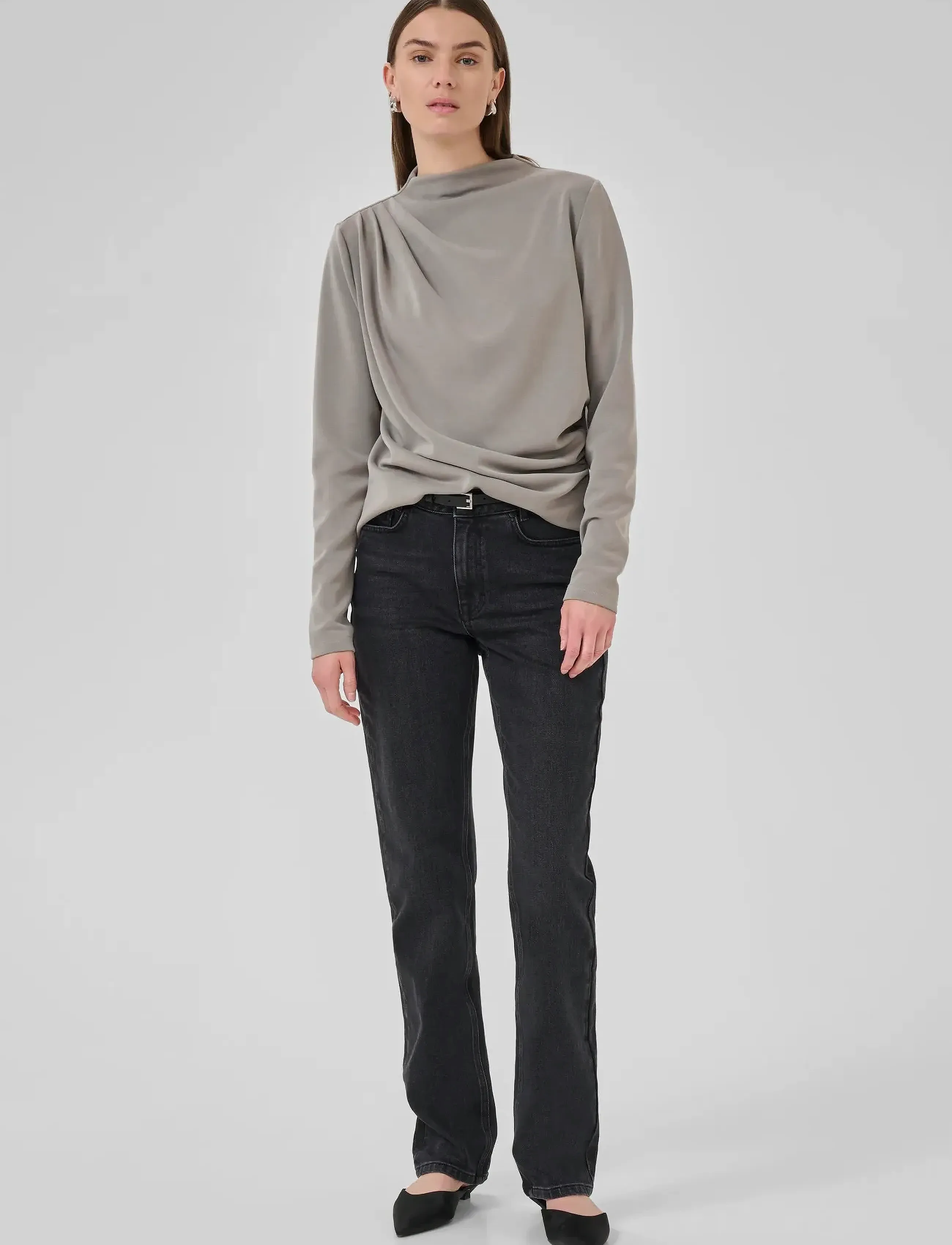 My Essential Wardrobe - HelleMW Blouse - långärmade blusar - moon mist - 3