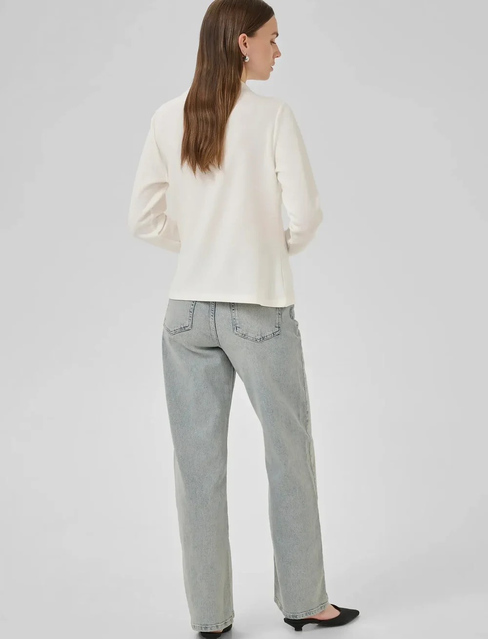 My Essential Wardrobe - HelleMW Blouse - langærmede bluser - snow white - 4