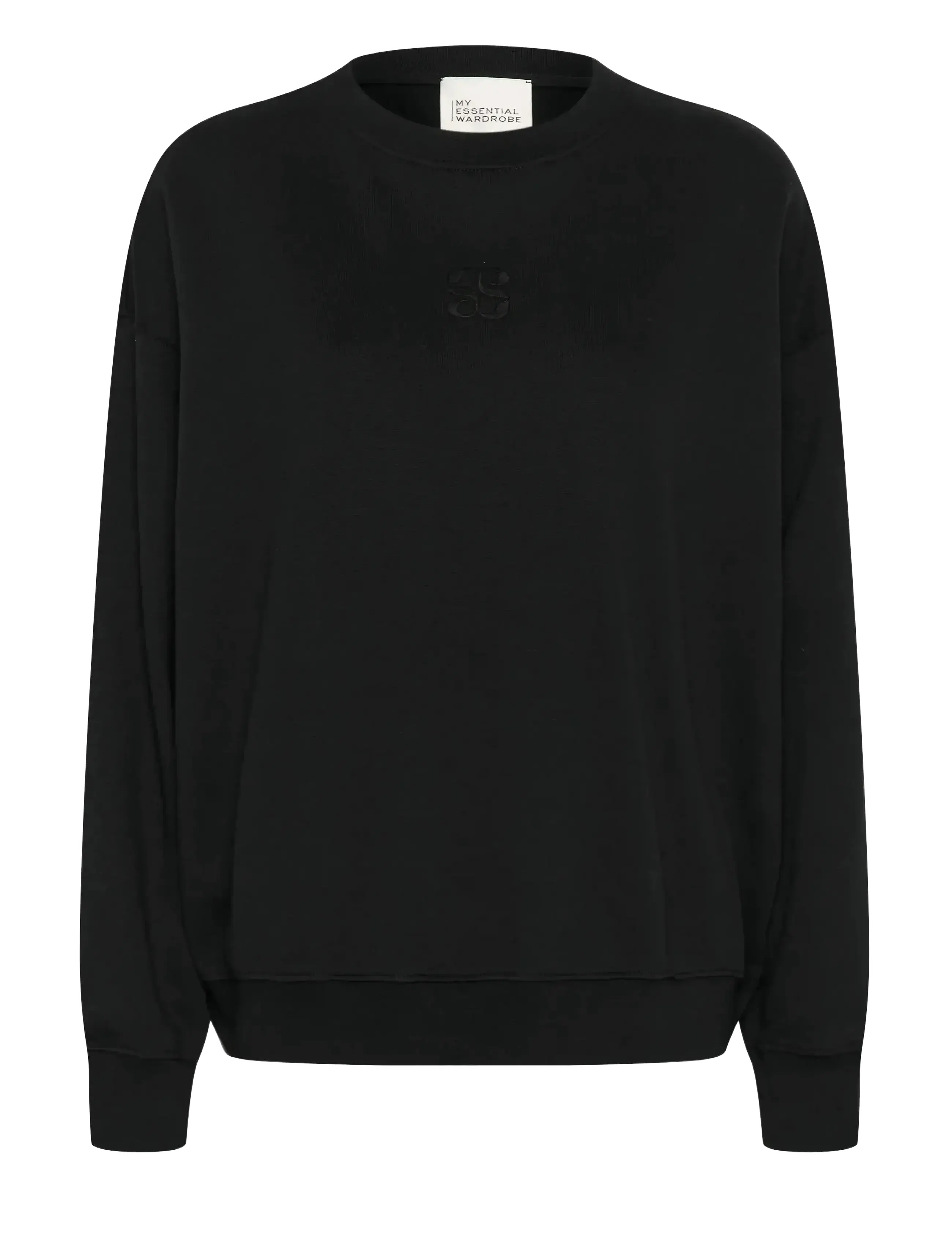 MY ESSENTIAL WARDROBE Diegomw Logo Emb. Sweat Schwarz - S - Damen