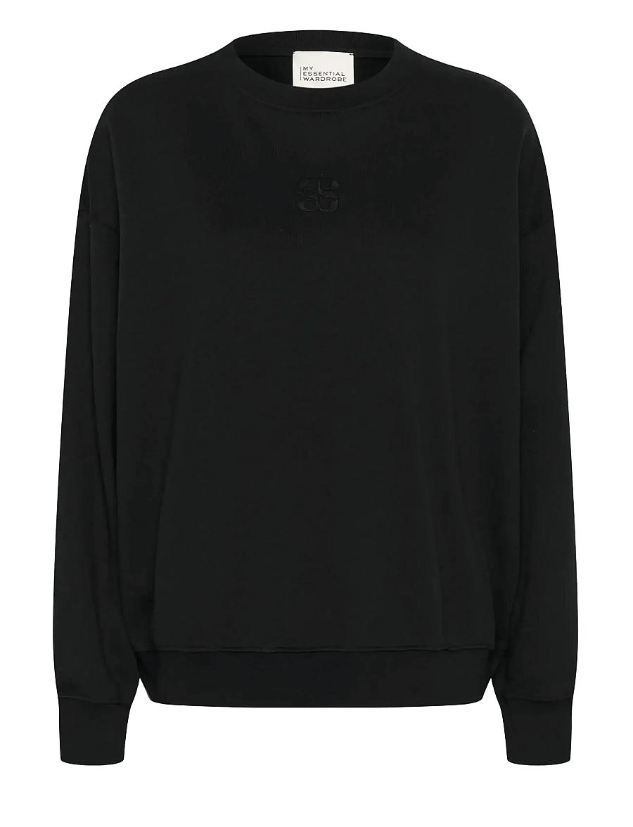 My Essential Wardrobe - DiegoMW Logo Emb. Sweat - hverdags stil - black - 1