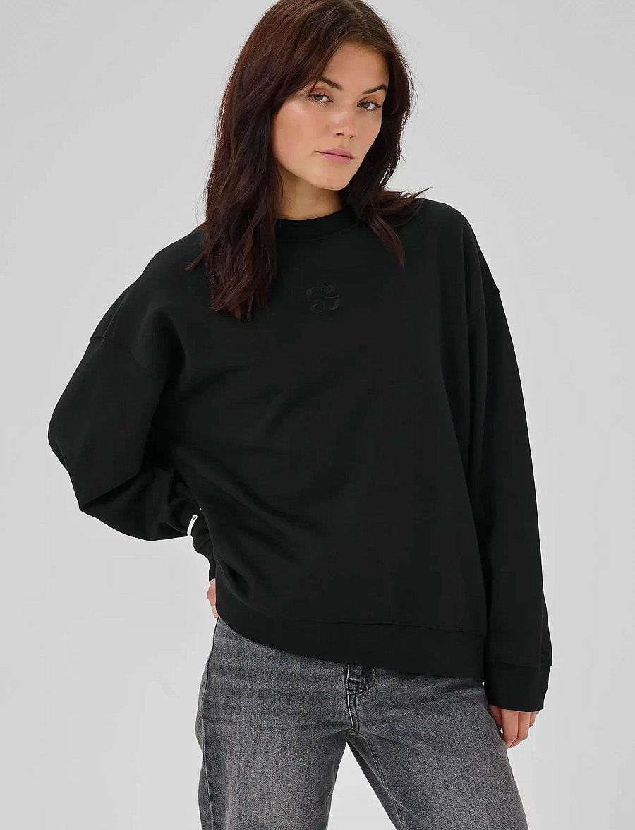 My Essential Wardrobe - DiegoMW Logo Emb. Sweat - hverdags stil - black - 0