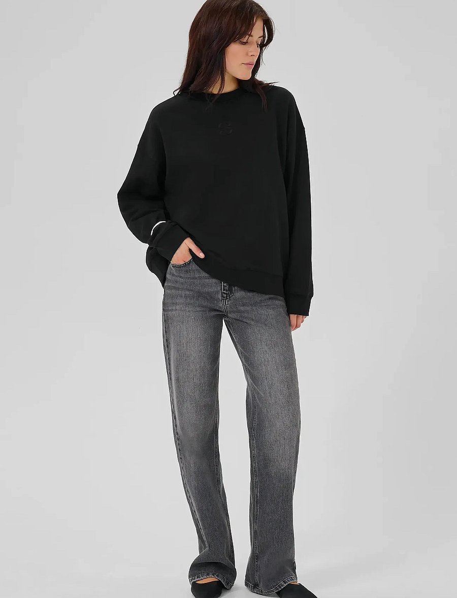 My Essential Wardrobe - DiegoMW Logo Emb. Sweat - hverdags stil - black - 3