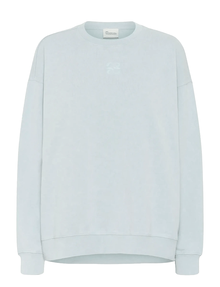 My Essential Wardrobe - DiegoMW Logo Emb. Sweat - everyday style - pearlblue random wash - 1