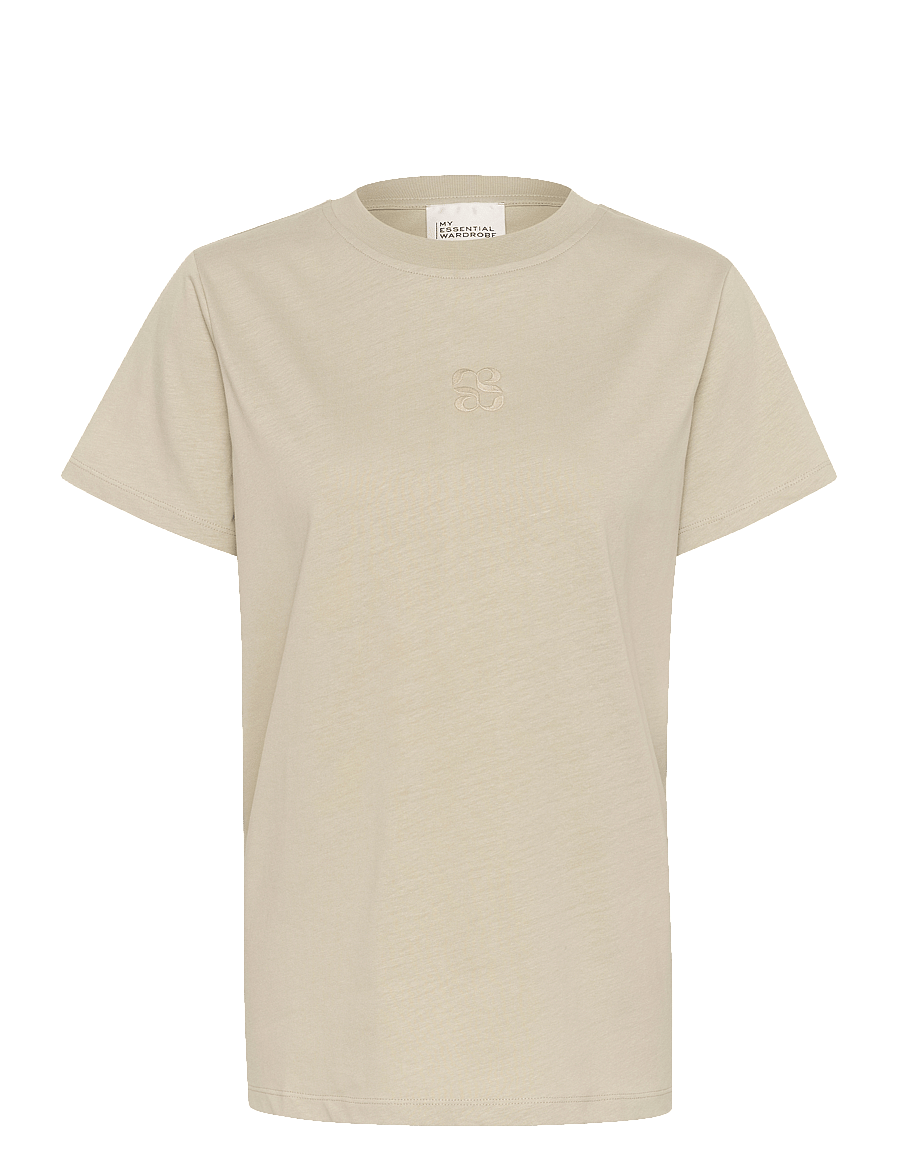 My Essential Wardrobe - SeattleMW Logo Emb. Tee - sandy green - 1