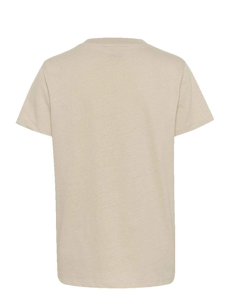 My Essential Wardrobe - SeattleMW Logo Emb. Tee - t-shirts - sandy green - 2