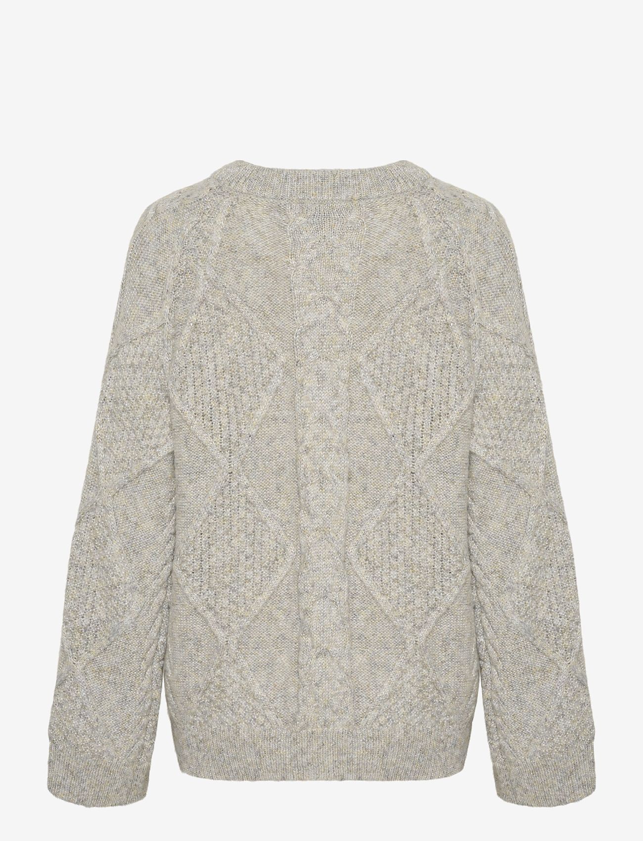 My Essential Wardrobe - VeraMW Knit Pullover - stickade tröjor - light grey glitter - 2