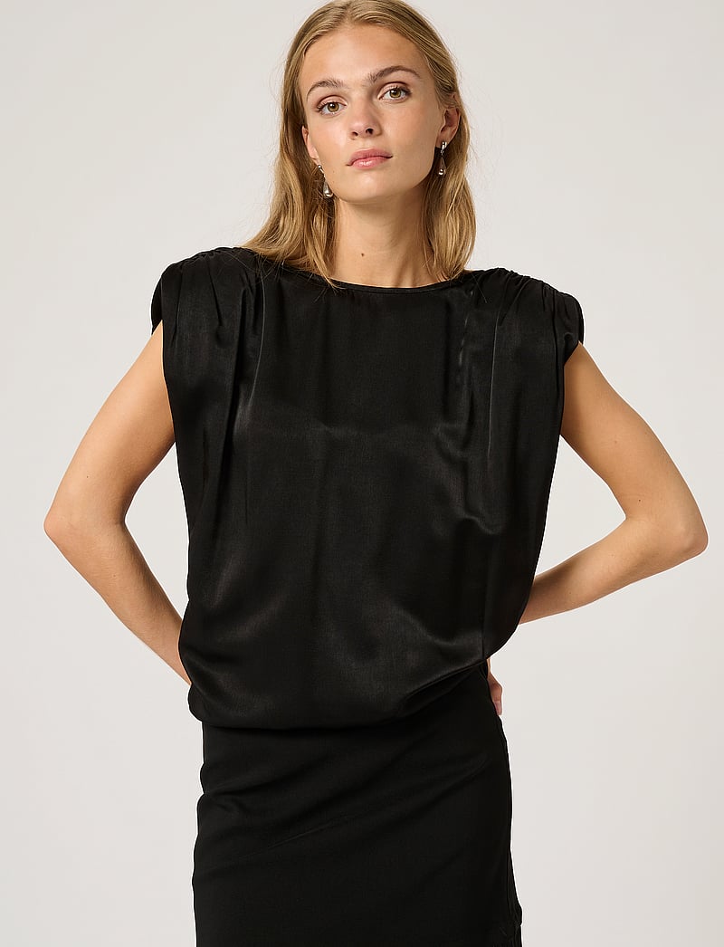 My Essential Wardrobe - EstelleMW Wrap Top - Ärmellose blusen - black - 0