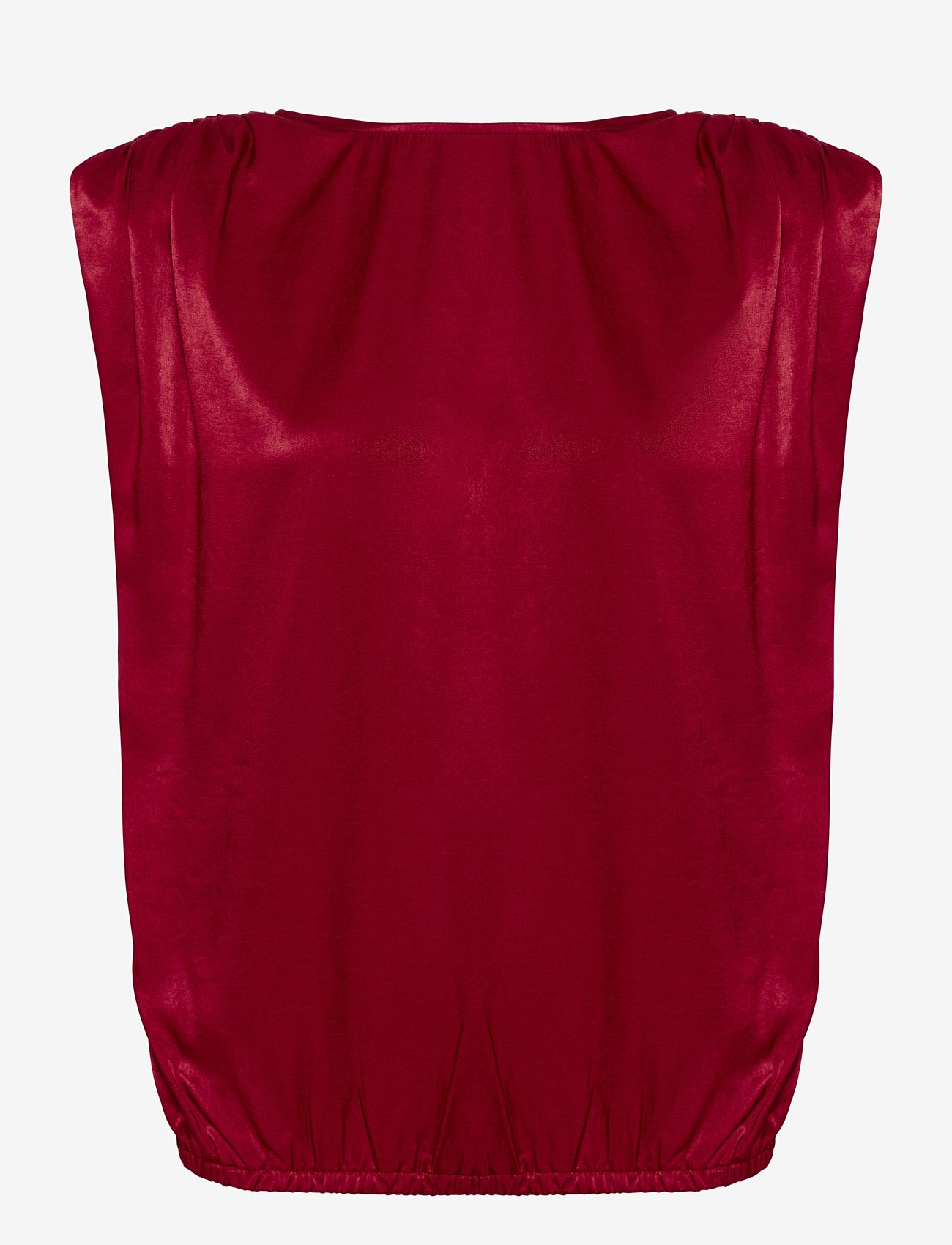 My Essential Wardrobe - EstelleMW Wrap Top - Ärmlösa blusar - burgundy red - 1