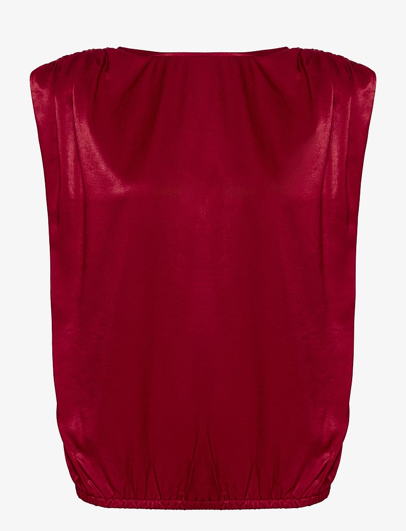 My Essential Wardrobe - EstelleMW Wrap Top - Ærmeløse bluser - burgundy red - 1