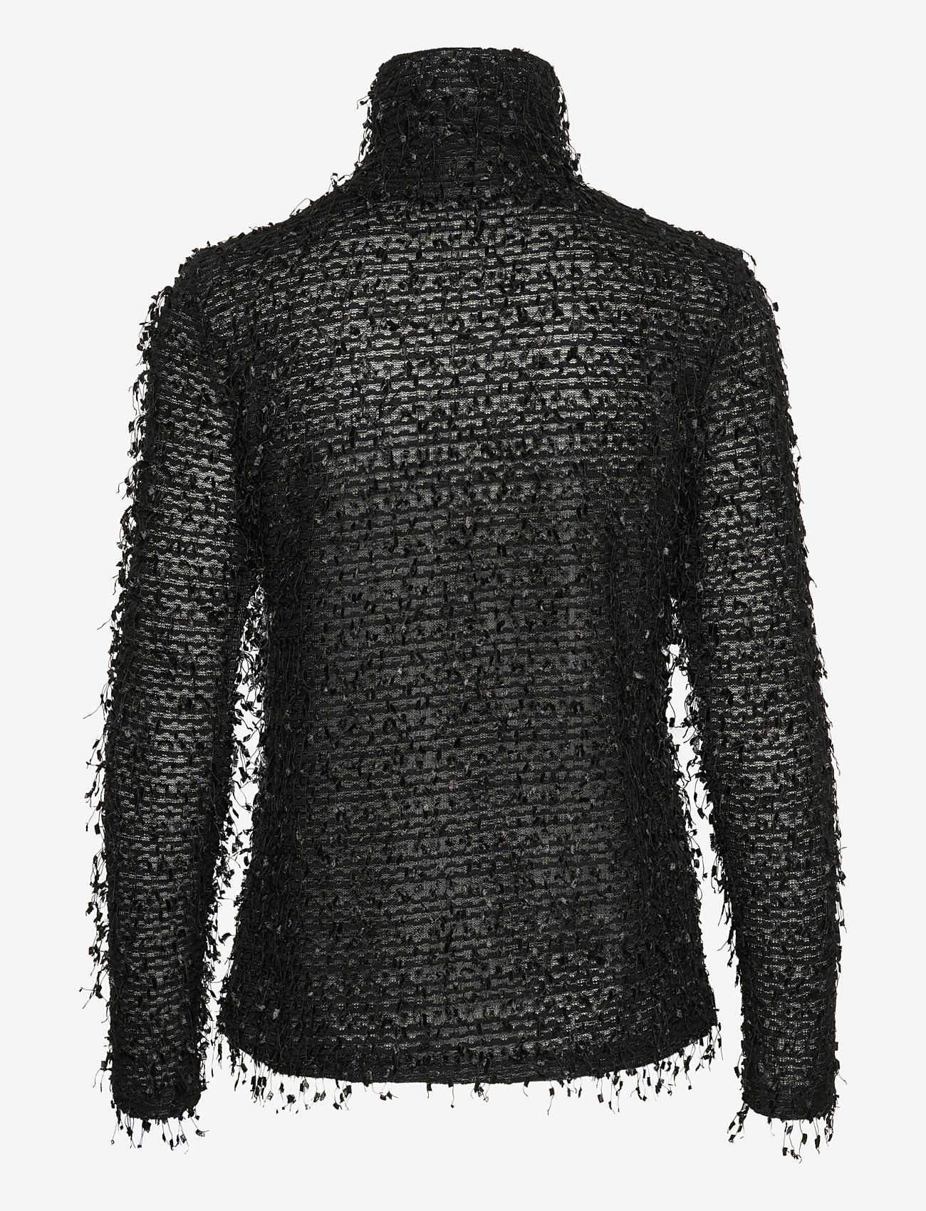 My Essential Wardrobe - SinoMW Rollneck Blouse - langärmlige blusen - black - 2