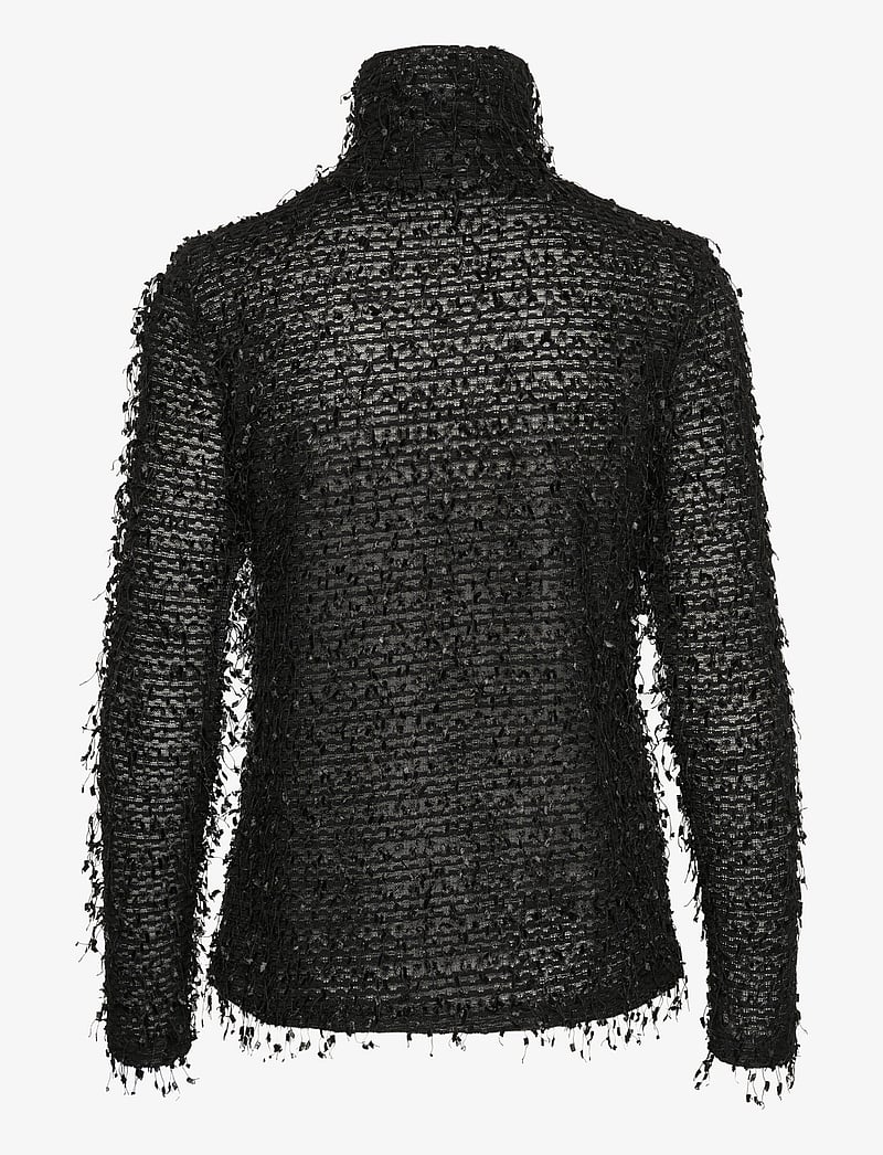 My Essential Wardrobe - SinoMW Rollneck Blouse - langärmlige blusen - black - 2