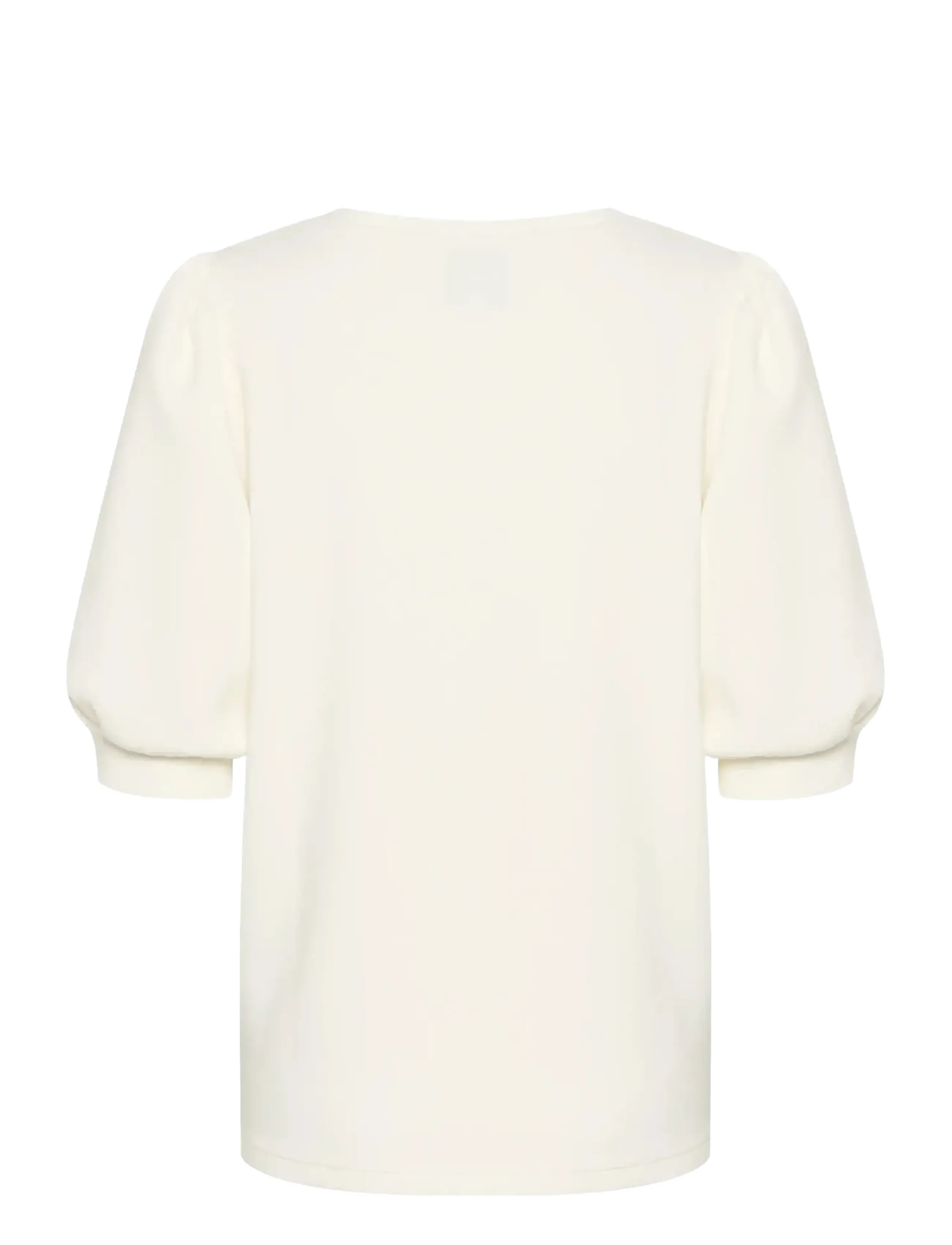 My Essential Wardrobe - ElMW Puff Round Neck Blouse - snow white - 2