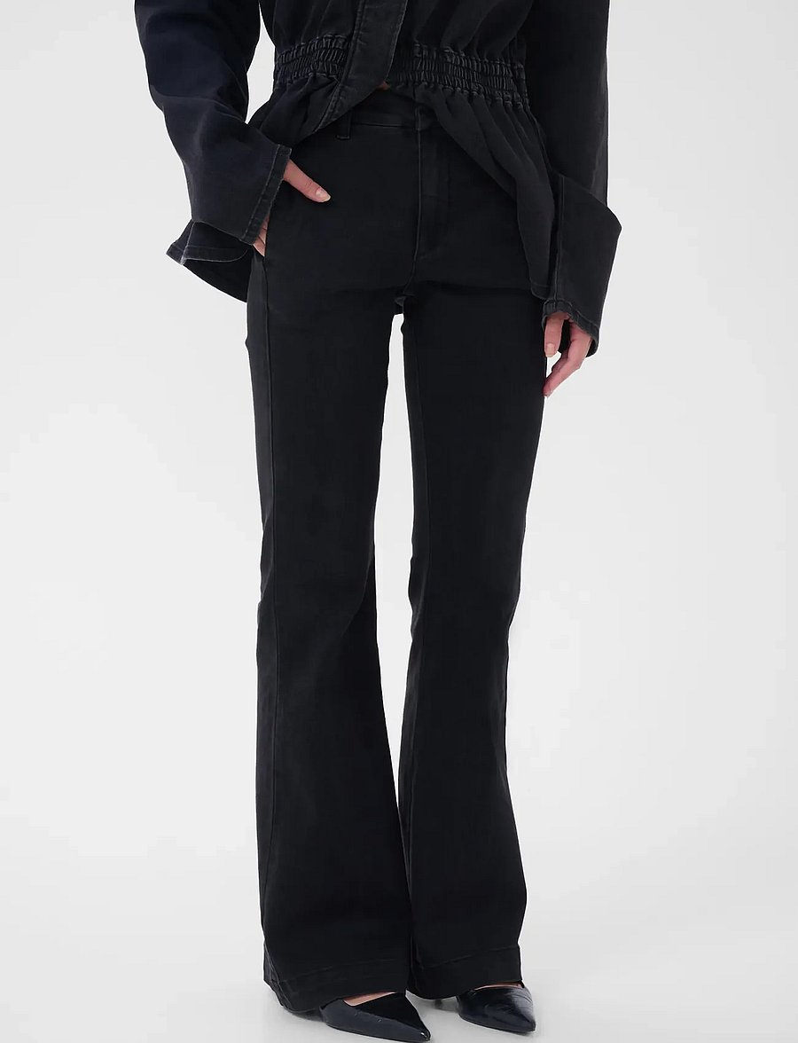 My Essential Wardrobe - Jeans Bootcut MWAyo 170 - alt laienevad teksad - black wash - 4