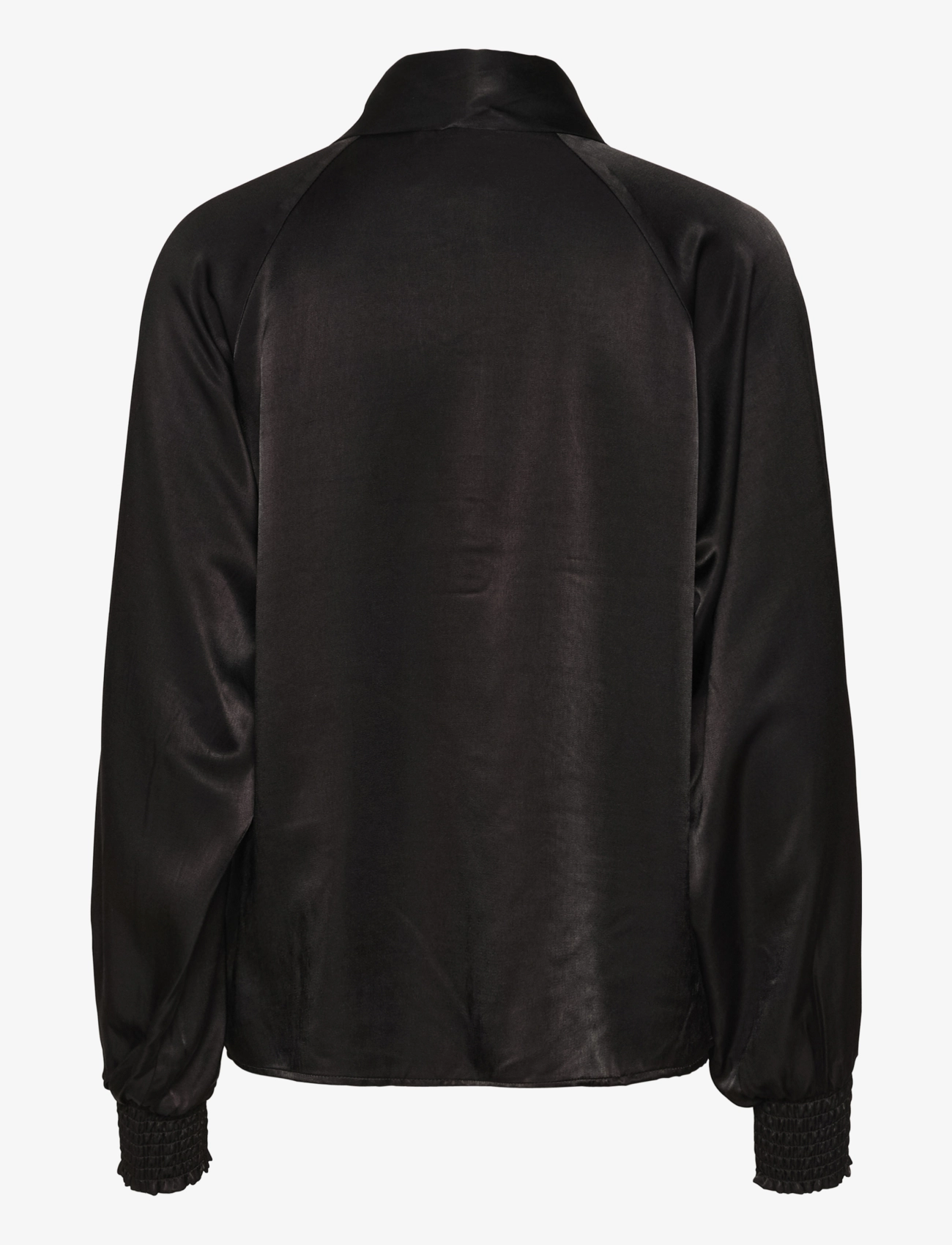 My Essential Wardrobe - EstelleMW Scarf Blouse - langærmede bluser - black - 2