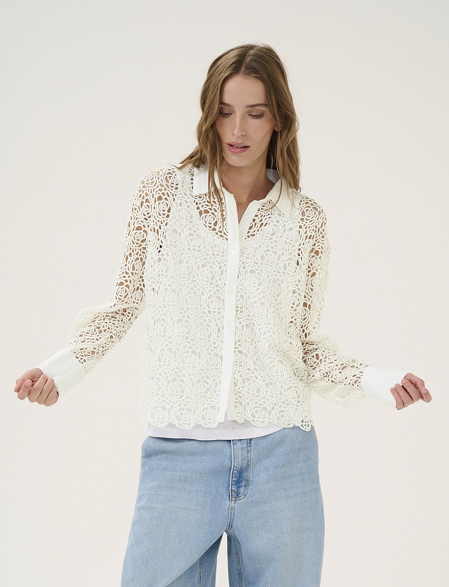 My Essential Wardrobe - LivMW Shirt - pikkade varrukatega särgid - bright white - 0