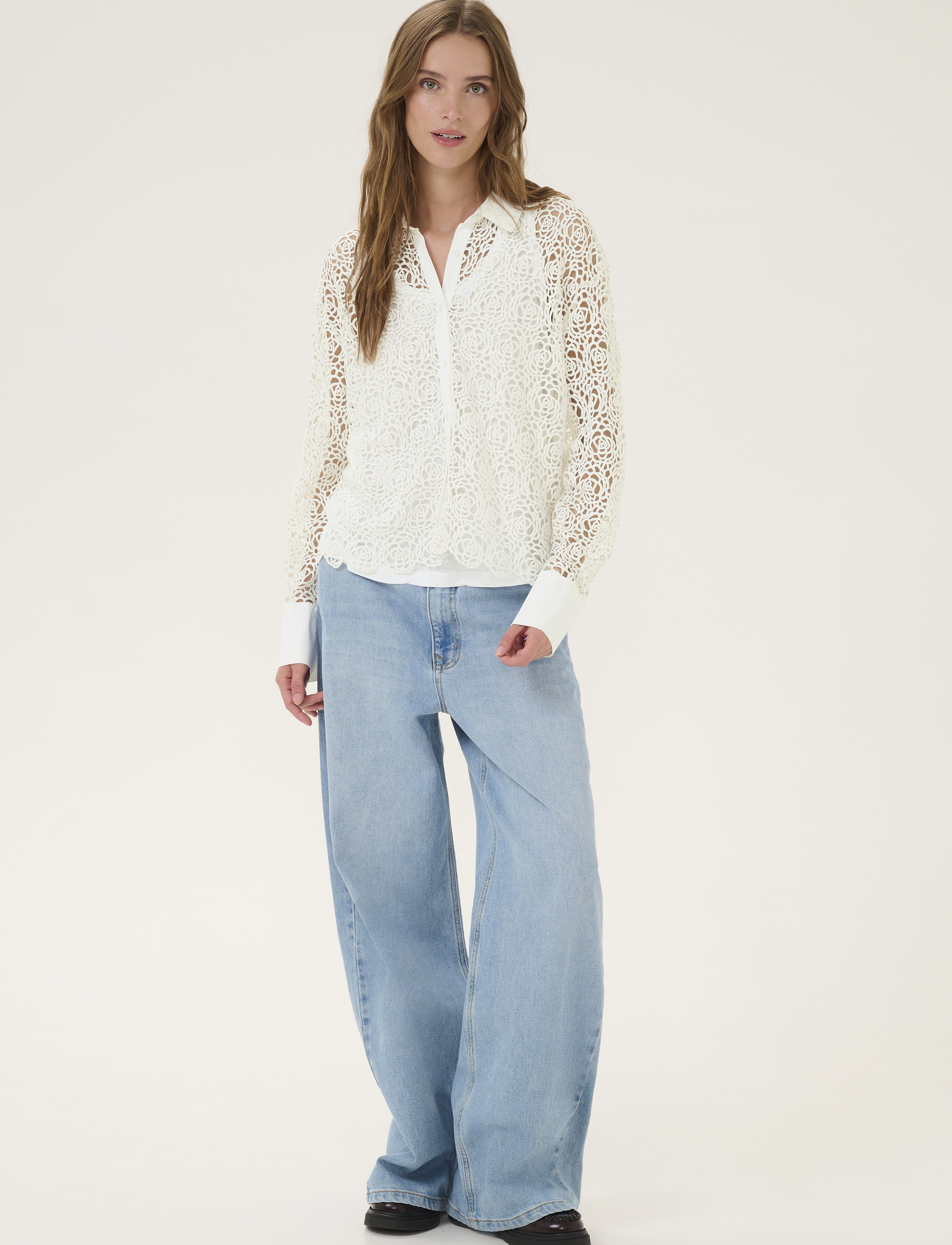 My Essential Wardrobe - LivMW Shirt - långärmade skjortor - bright white - 3